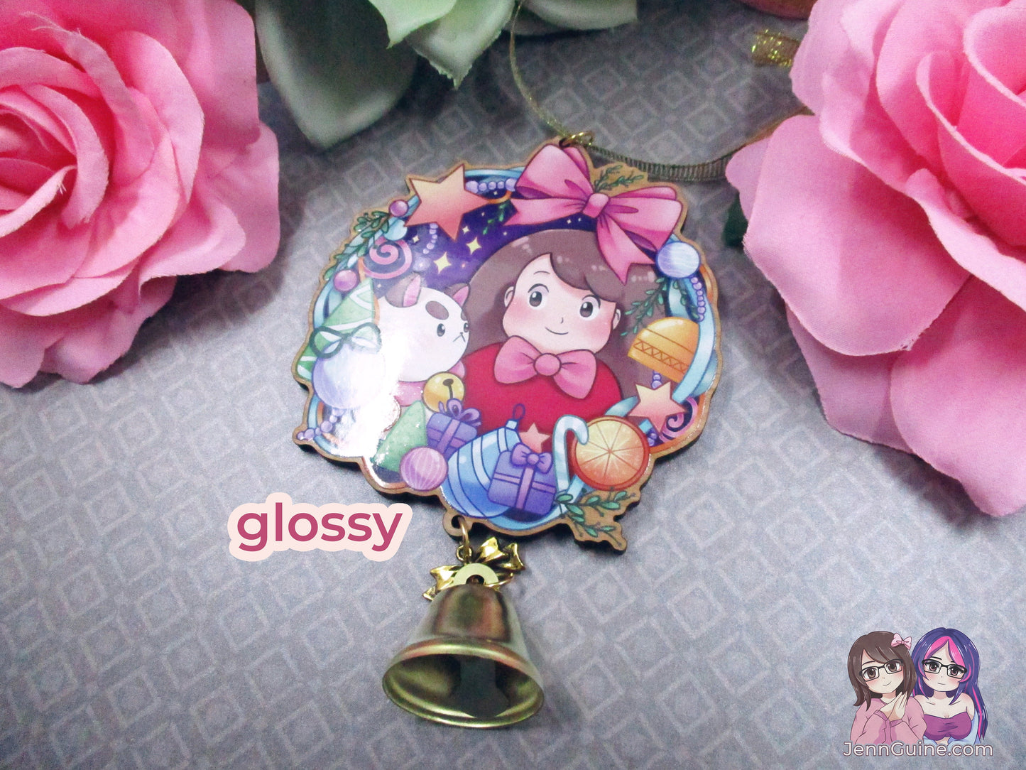 Bee and Puppycat Wooden Christmas Ornament (read description) | Comes with a 4x6in Print of the Artwork | No planned restocks