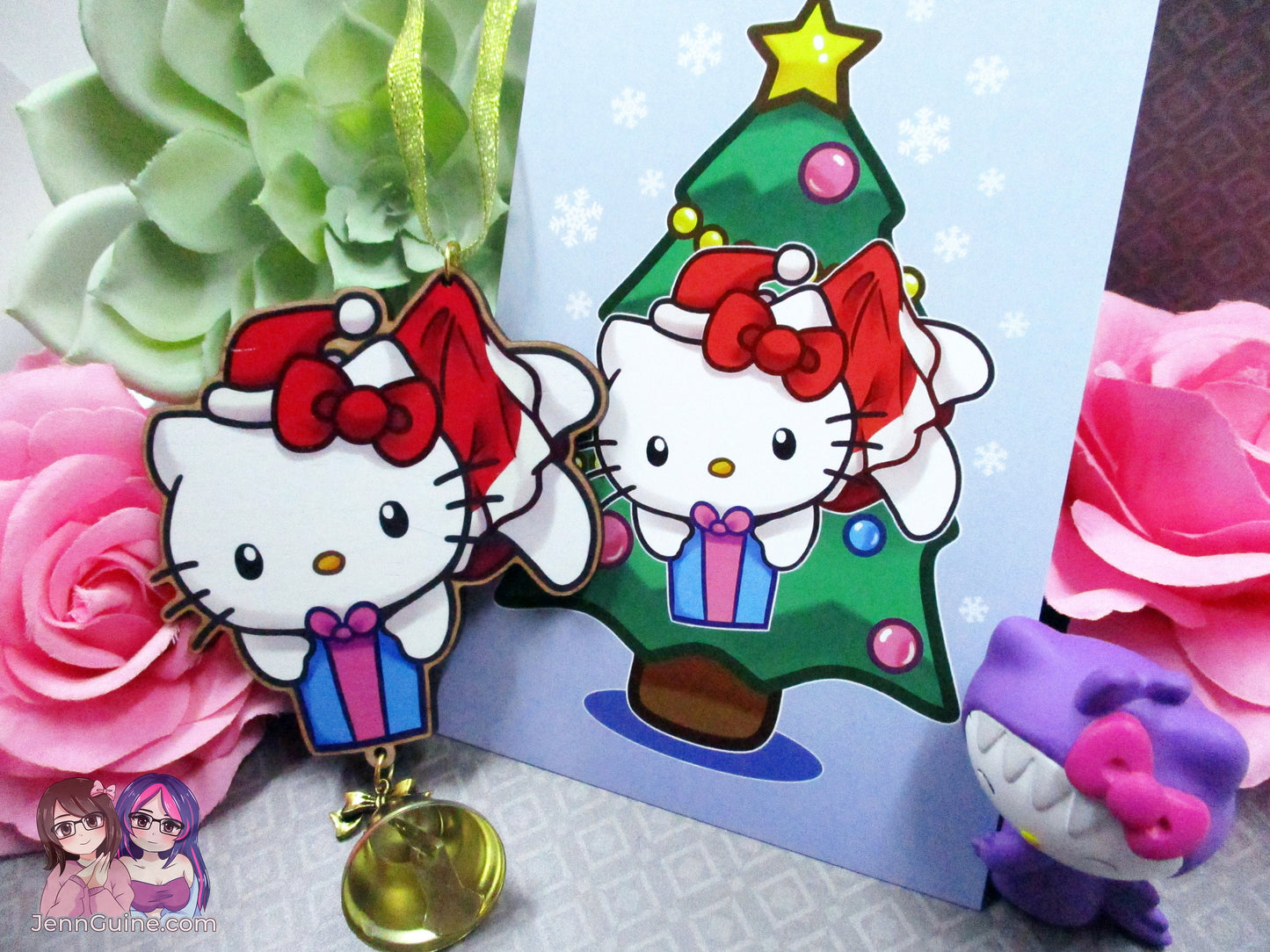 Sanriocore Hello Kitty Christmas Ornament (read description) | Comes with a 4x6in Print of the Artwork | No planned restocks