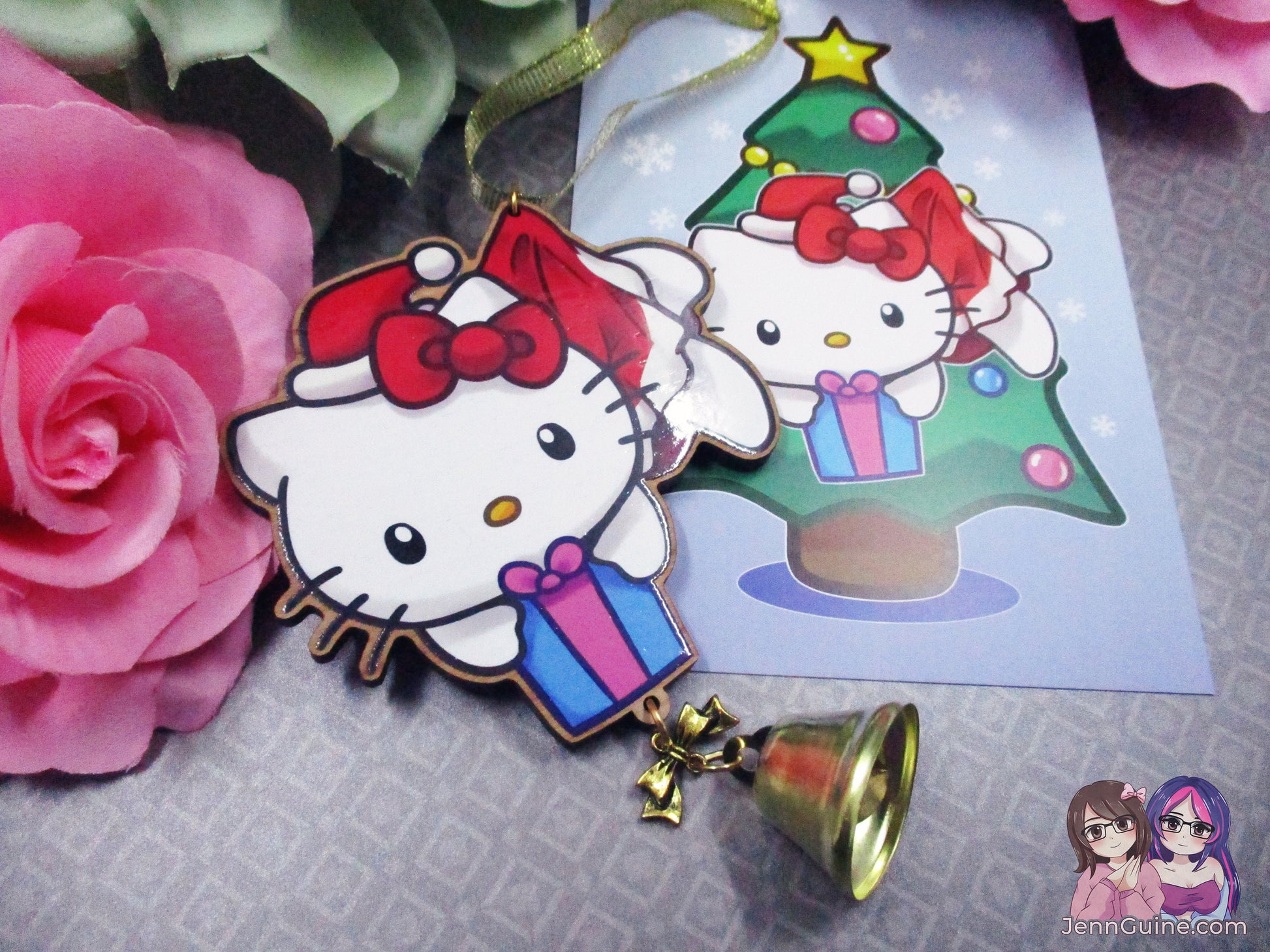 Sanriocore Hello Kitty Christmas Ornament (read description) | Comes with a 4x6in Print of the Artwork | No planned restocks
