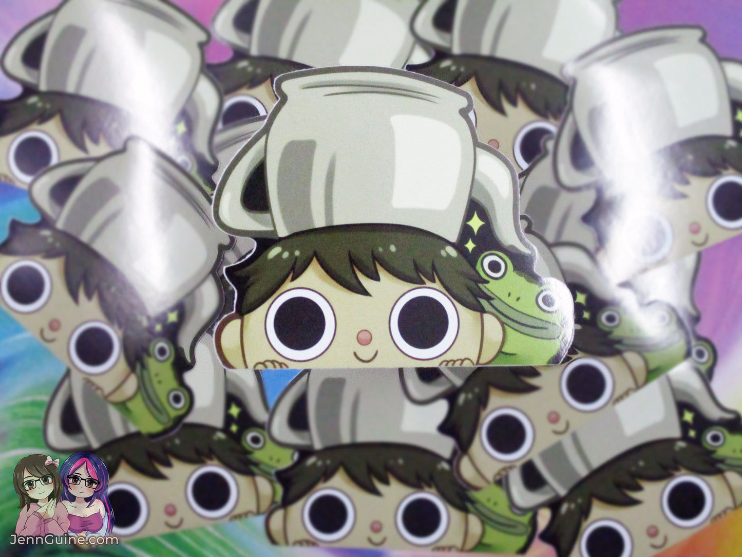 Gregory and Frog Over the Garden Wall 3.5in Cute Peeker Peeking Sticker Die-Cut Decal Greg - Restocked!