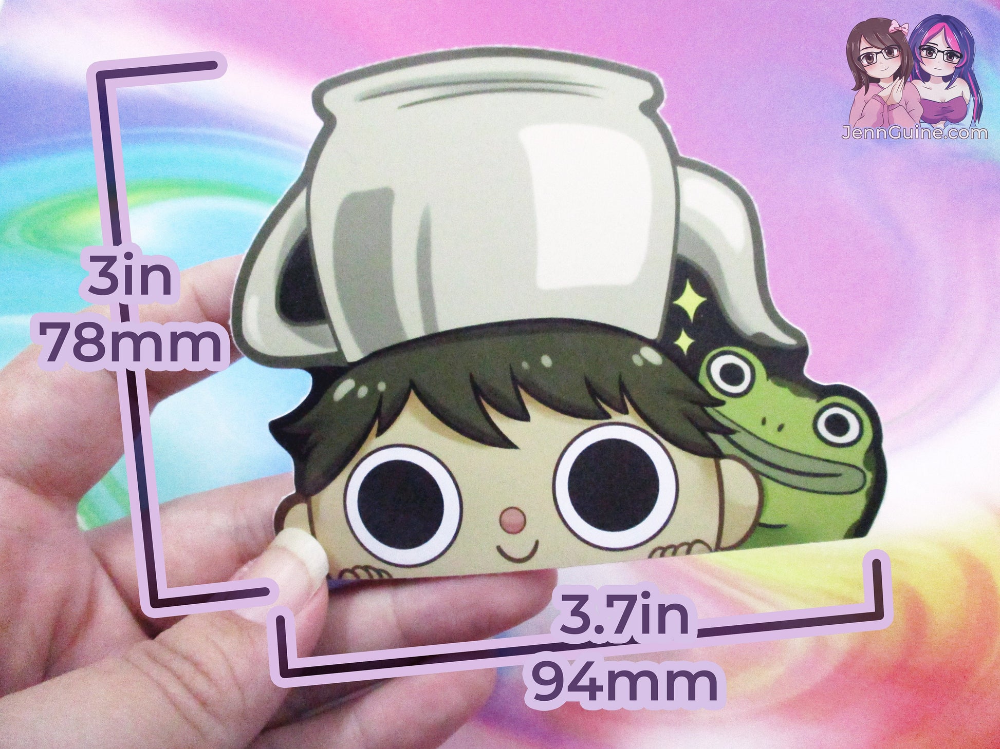 Gregory and Frog Over the Garden Wall 3.5in Cute Peeker Peeking Sticker Die-Cut Decal Greg - Restocked!