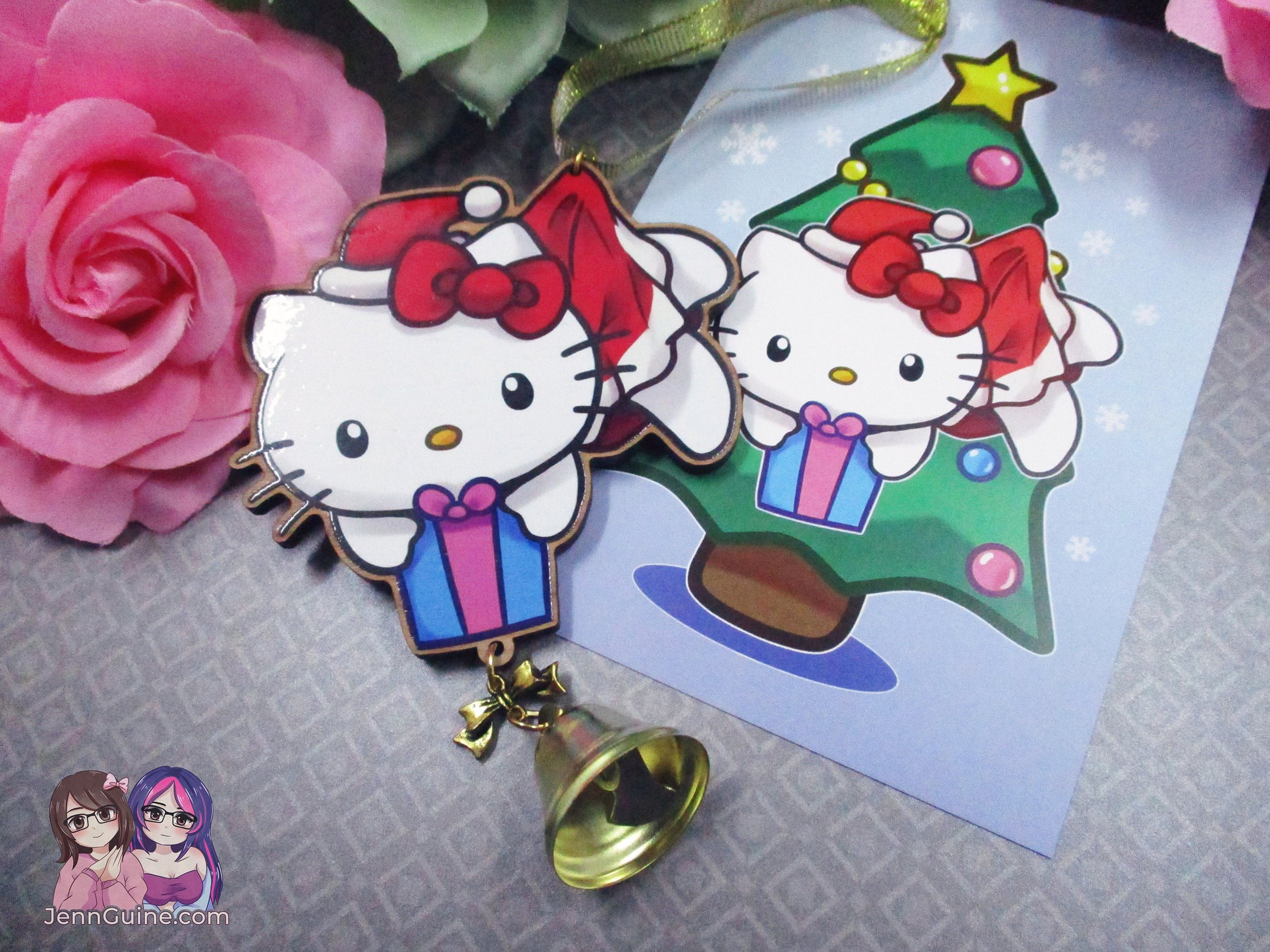 Sanriocore Hello Kitty Christmas Ornament (read description) | Comes with a 4x6in Print of the Artwork | No planned restocks