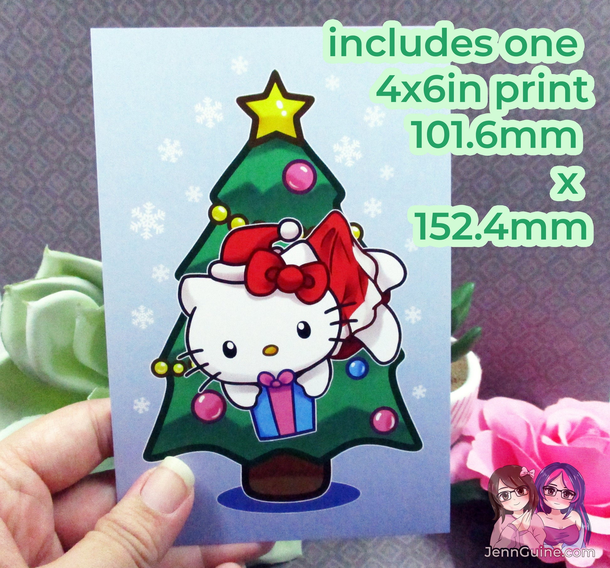 Sanriocore Hello Kitty Christmas Ornament (read description) | Comes with a 4x6in Print of the Artwork | No planned restocks