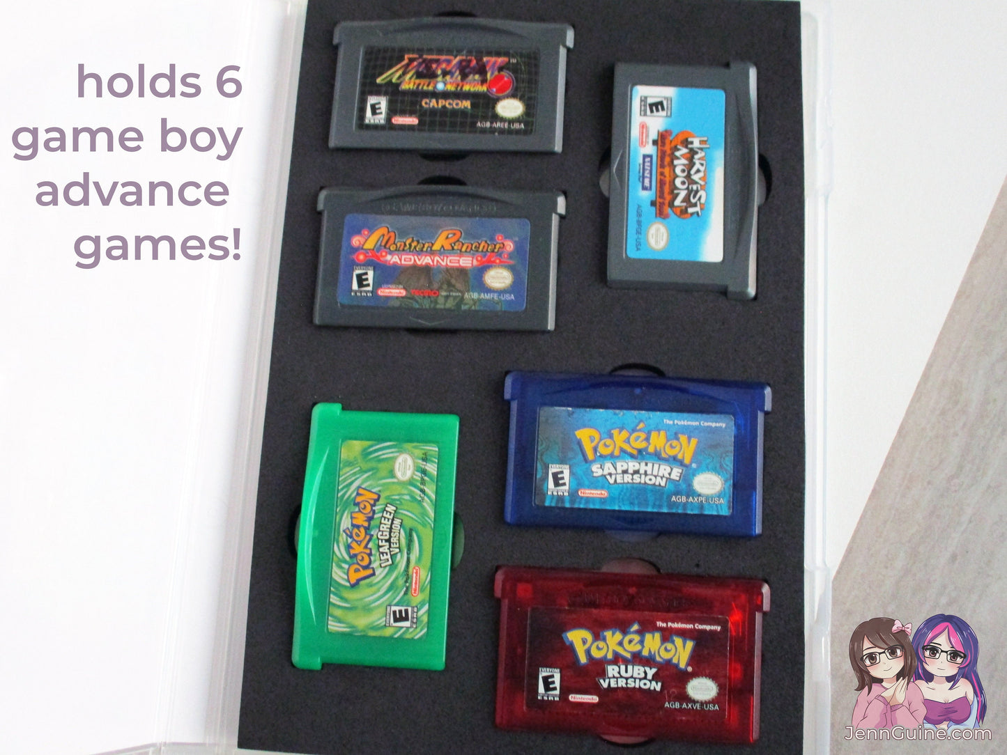 Gameboy Advance GBA Single-Sided DVD-Sized Cartridge Case Storage w/ Foam Insert - Can Hold 6 GBA Games - Read Description Please