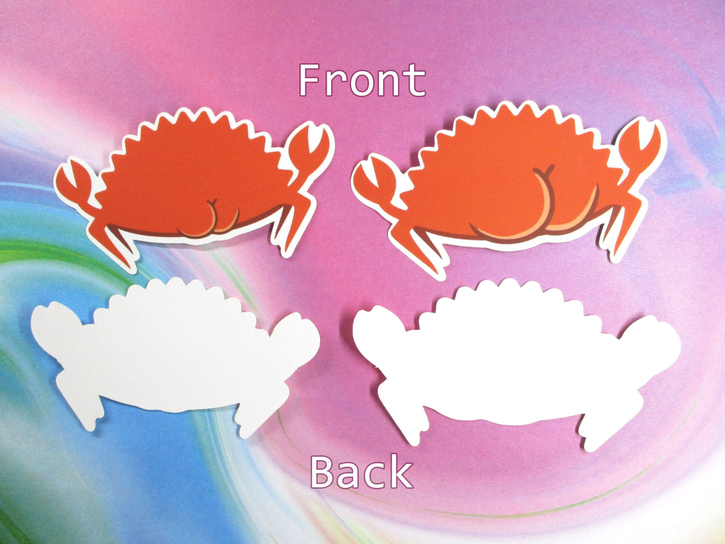 Thicc Rustacean Crab Crustacean Ferris Rust Programming Language Coder Vinyl Sticker - Weatherproof Waterproof meme
