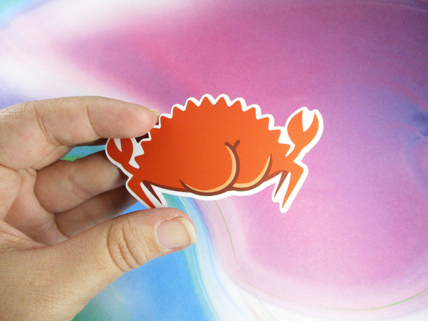 Thicc Rustacean Crab Crustacean Ferris Rust Programming Language Coder Vinyl Sticker - Weatherproof Waterproof meme