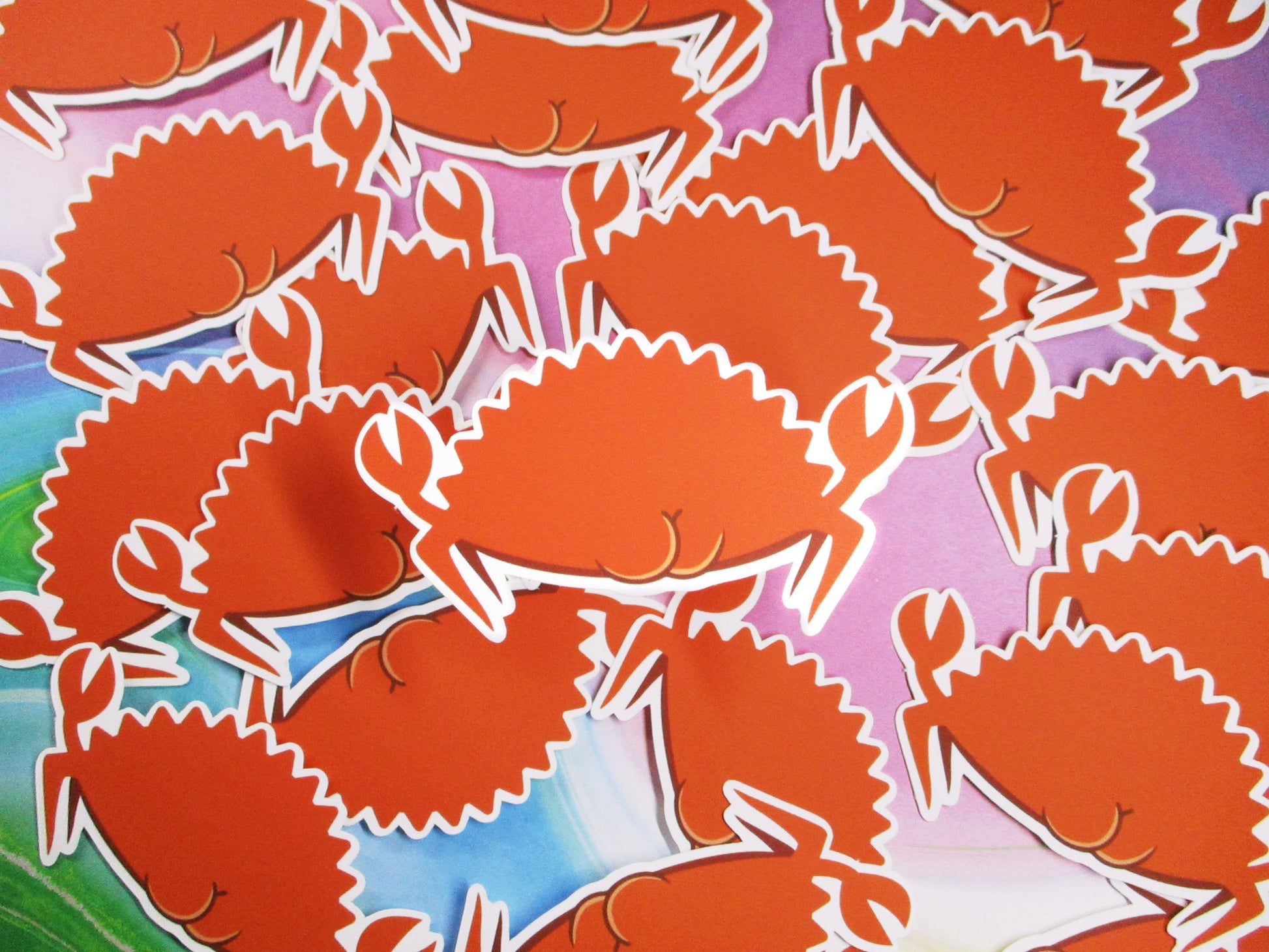 Thicc Rustacean Crab Crustacean Ferris Rust Programming Language Coder Vinyl Sticker - Weatherproof Waterproof meme