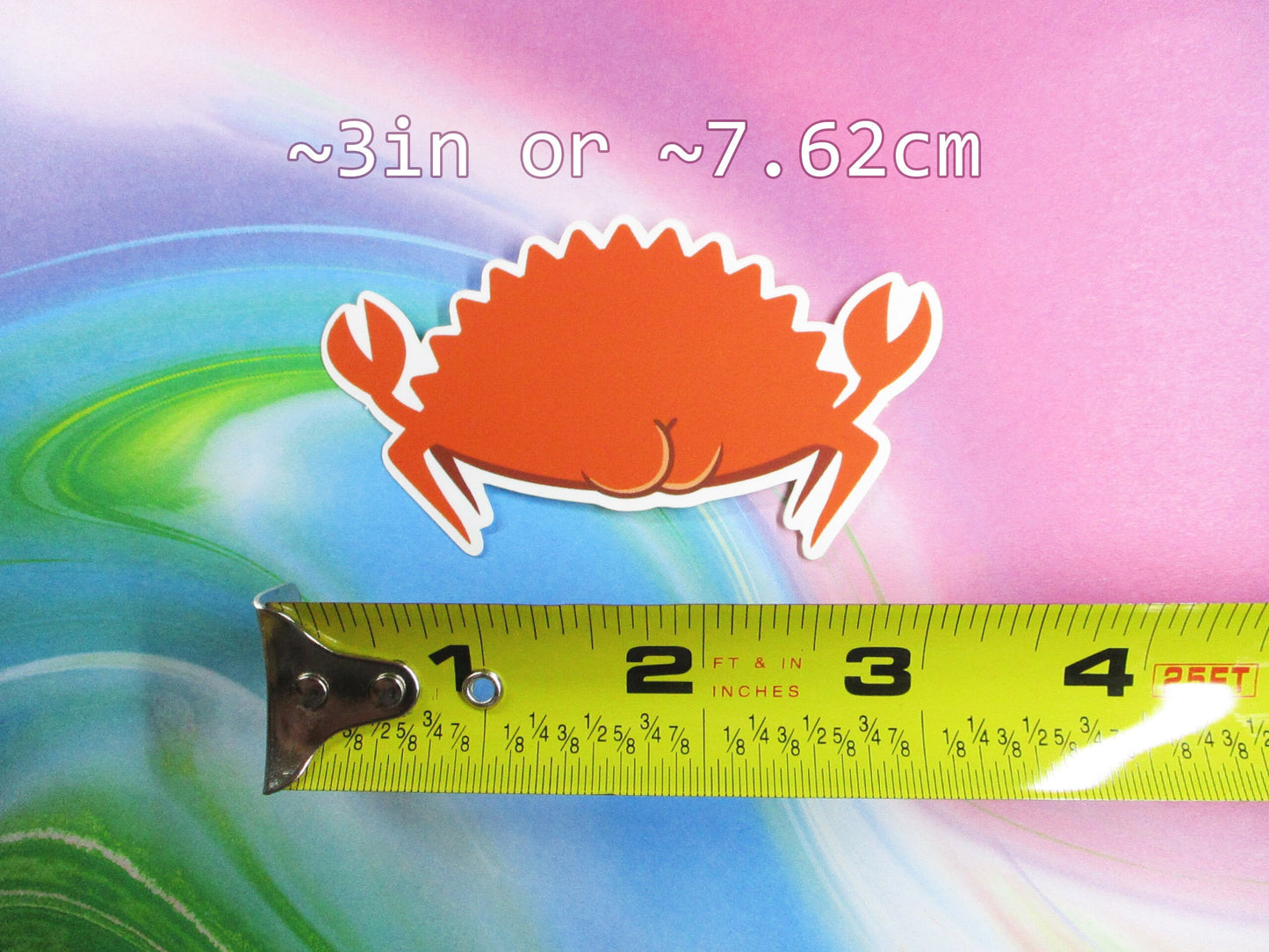 Thicc Rustacean Crab Crustacean Ferris Rust Programming Language Coder Vinyl Sticker - Weatherproof Waterproof meme