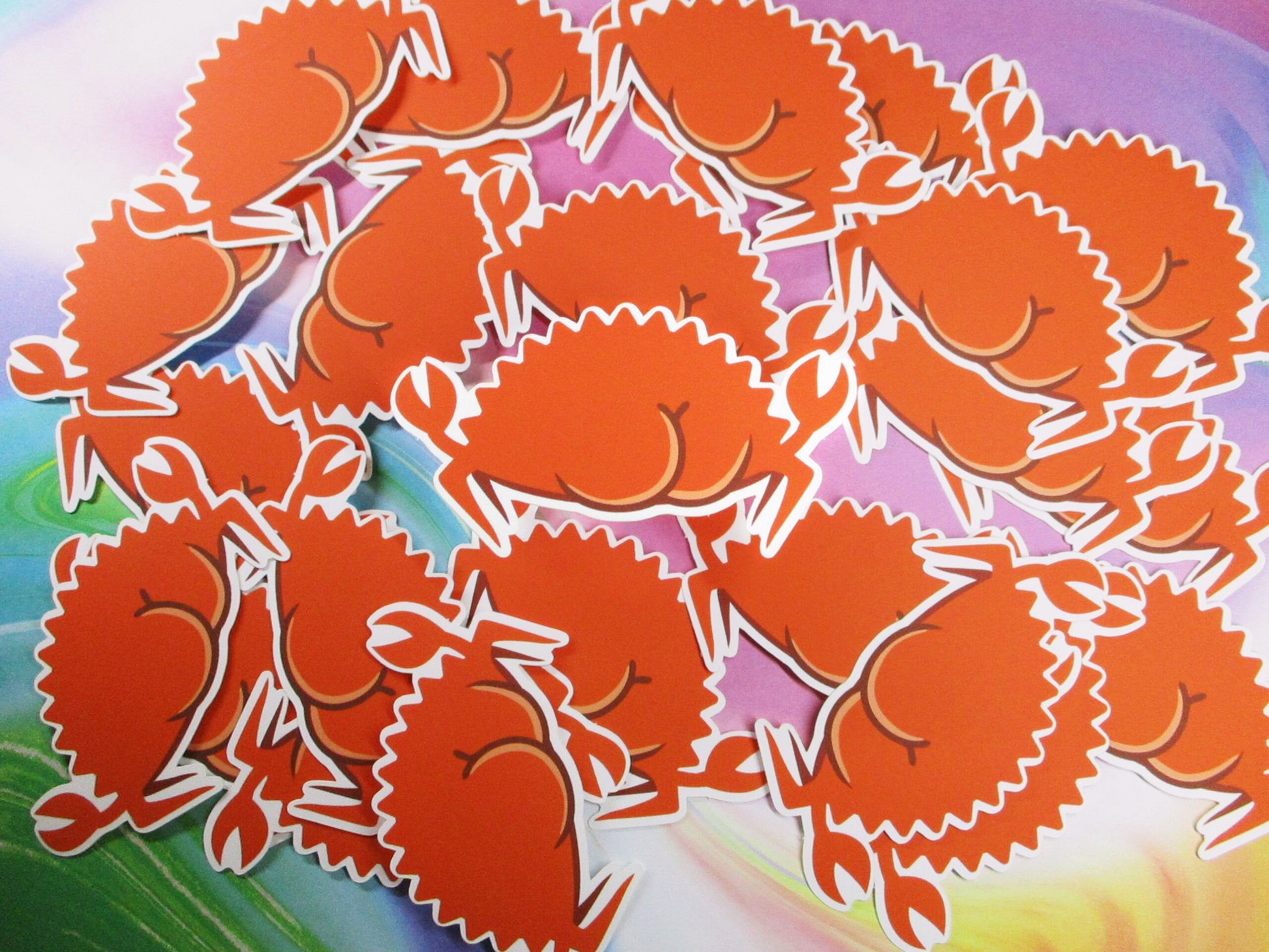 Thicc Rustacean Crab Crustacean Ferris Rust Programming Language Coder Vinyl Sticker - Weatherproof Waterproof meme