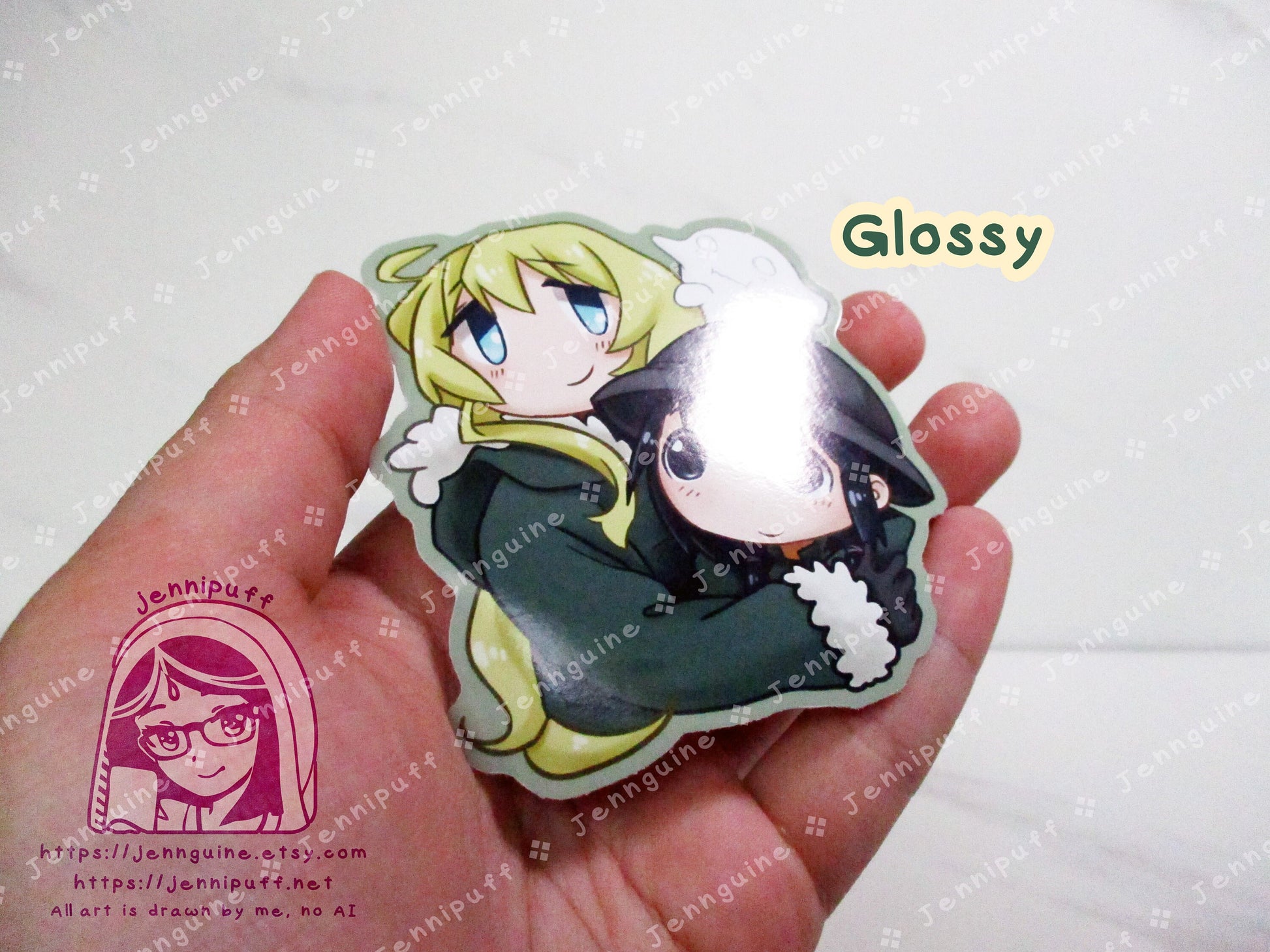 Girls Last Tour Chito Yuuri Nuko 3in Die-Cut Vinyl Sticker Cute Kawaii Moe Anime Manga Girls Shoujo Shuumatsu Ryokou Decal GLT 3x3in