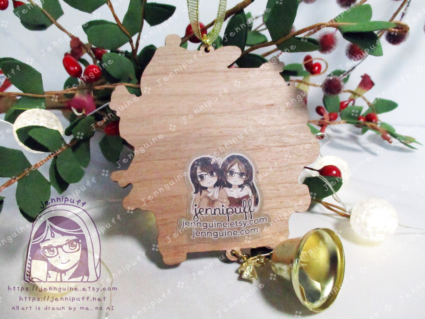 Shantae Wooden Christmas Ornament | Comes with 4x6in Print | Shantae, Sky, Rottytops Holiday Ornament Decoration Gift