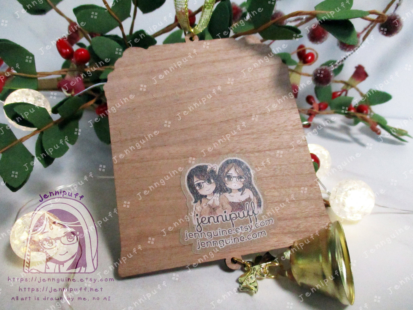 Príncess Tutu Wooden Christmas Ornament | Comes with 4x6in Print | Duck Ahiru Magical Girl Ballerina Ballet Holiday Kawaii Decor German