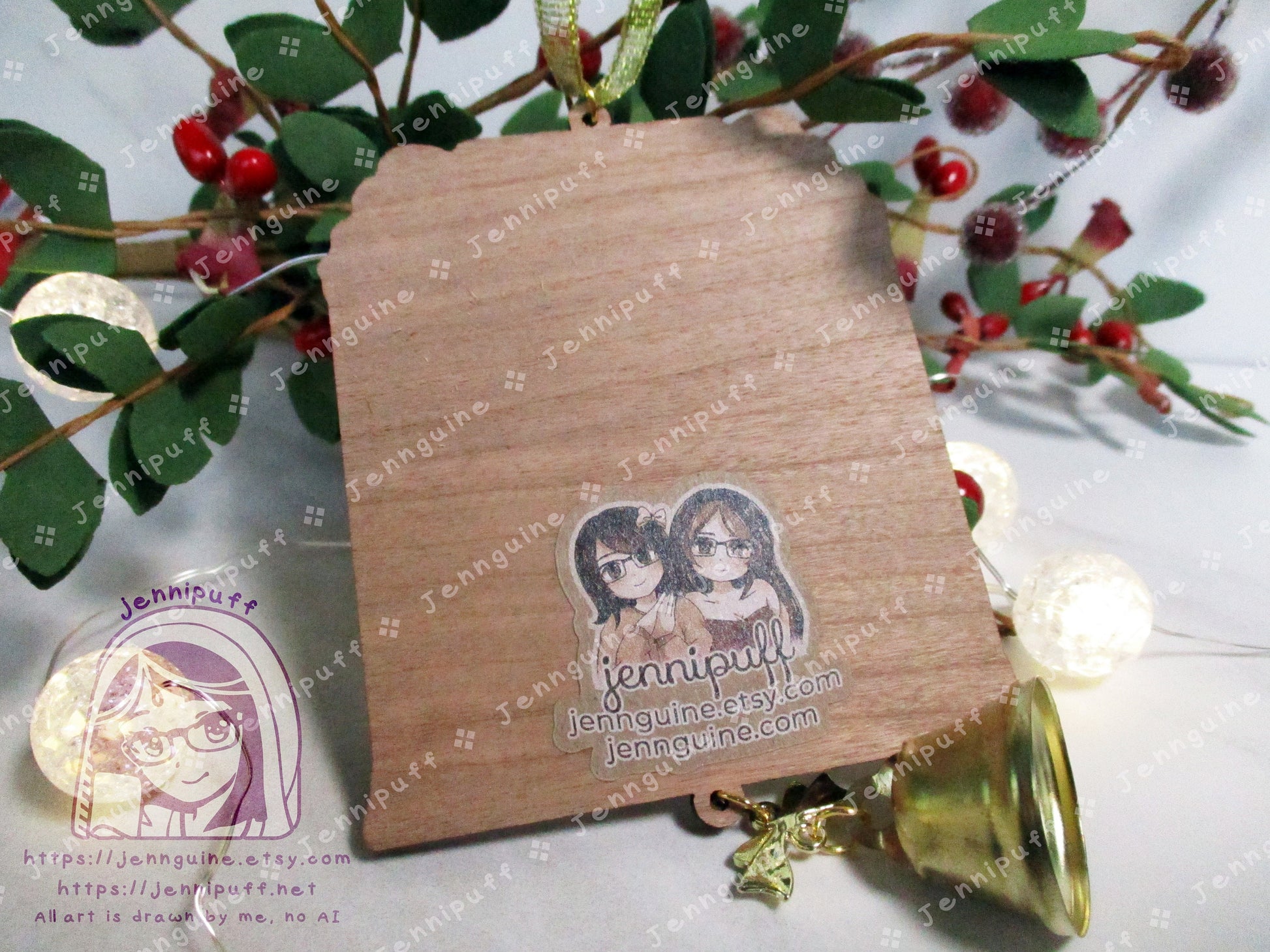 Príncess Tutu Wooden Christmas Ornament | Comes with 4x6in Print | Duck Ahiru Magical Girl Ballerina Ballet Holiday Kawaii Decor German