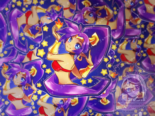 Shantae Half Genie Bust 3in Die-Cut Vinyl Sticker Cute Kawaii Anime Video Game Starry Hero 3x3in