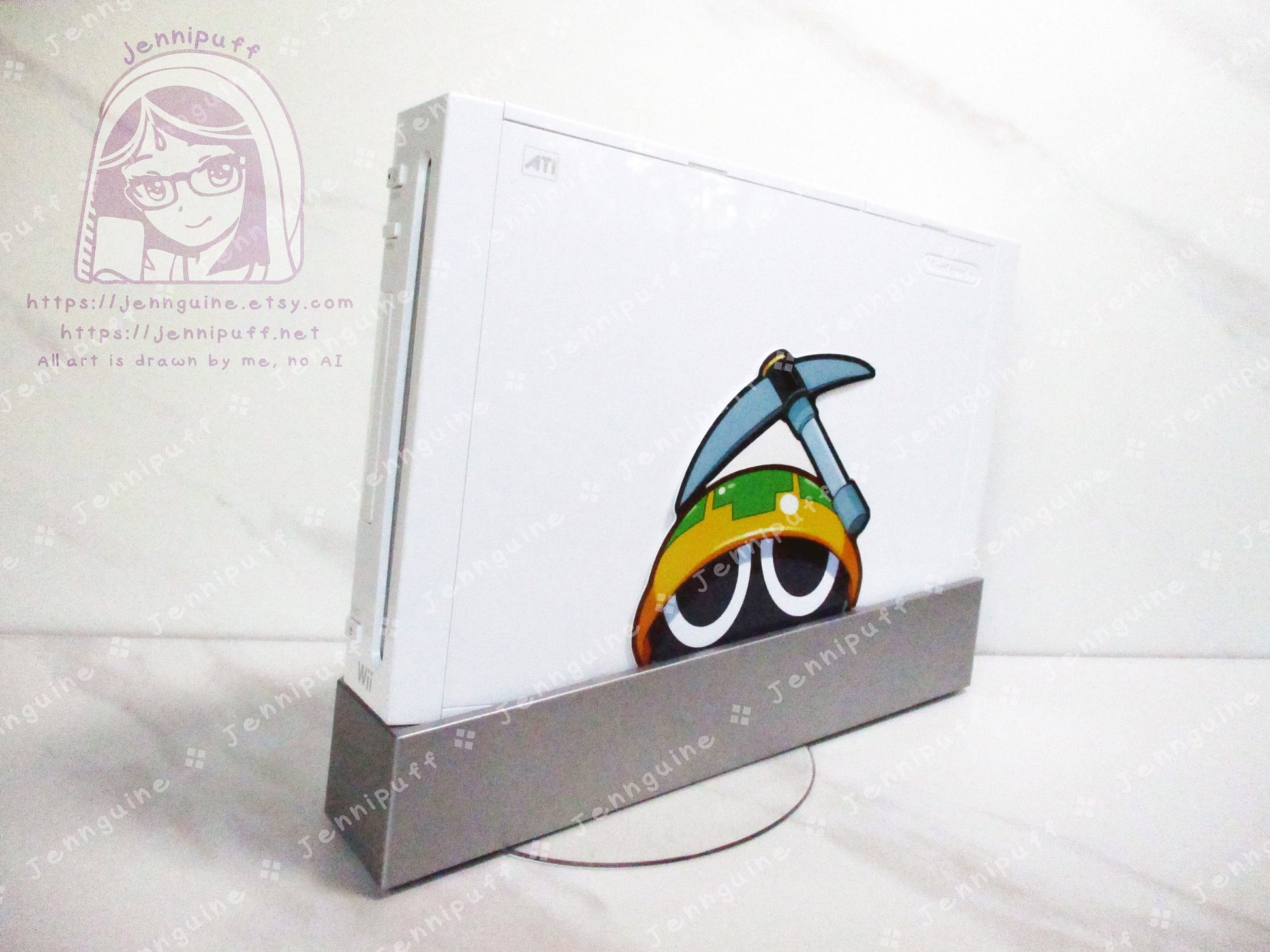 Mettaur Mega Man Battle Network Megaman MMBN Video Game 4in Peeker Peeking Sticker Die-Cut Decal Cute Kawaii Retro Anime Gift Peek