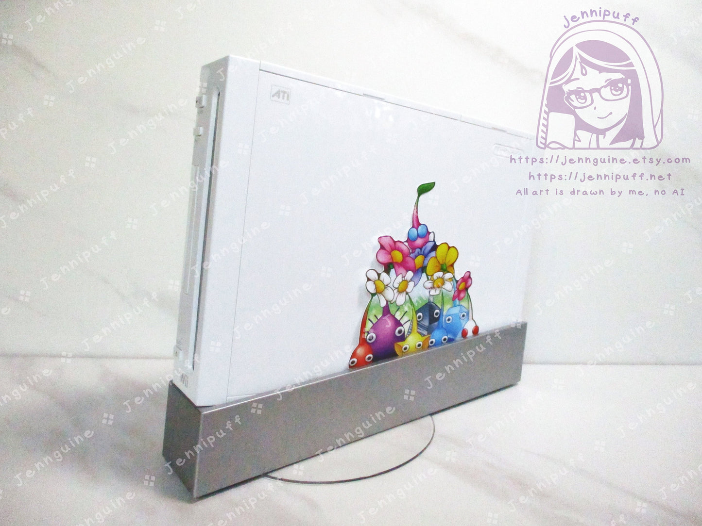 Pikmin Bloom Flower 4in Peeker Peeking Sticker Die-Cut Decal Cute Kawaii Retro Anime Gift Peek Video Game Flowers Blossom Leaves Cozy Game