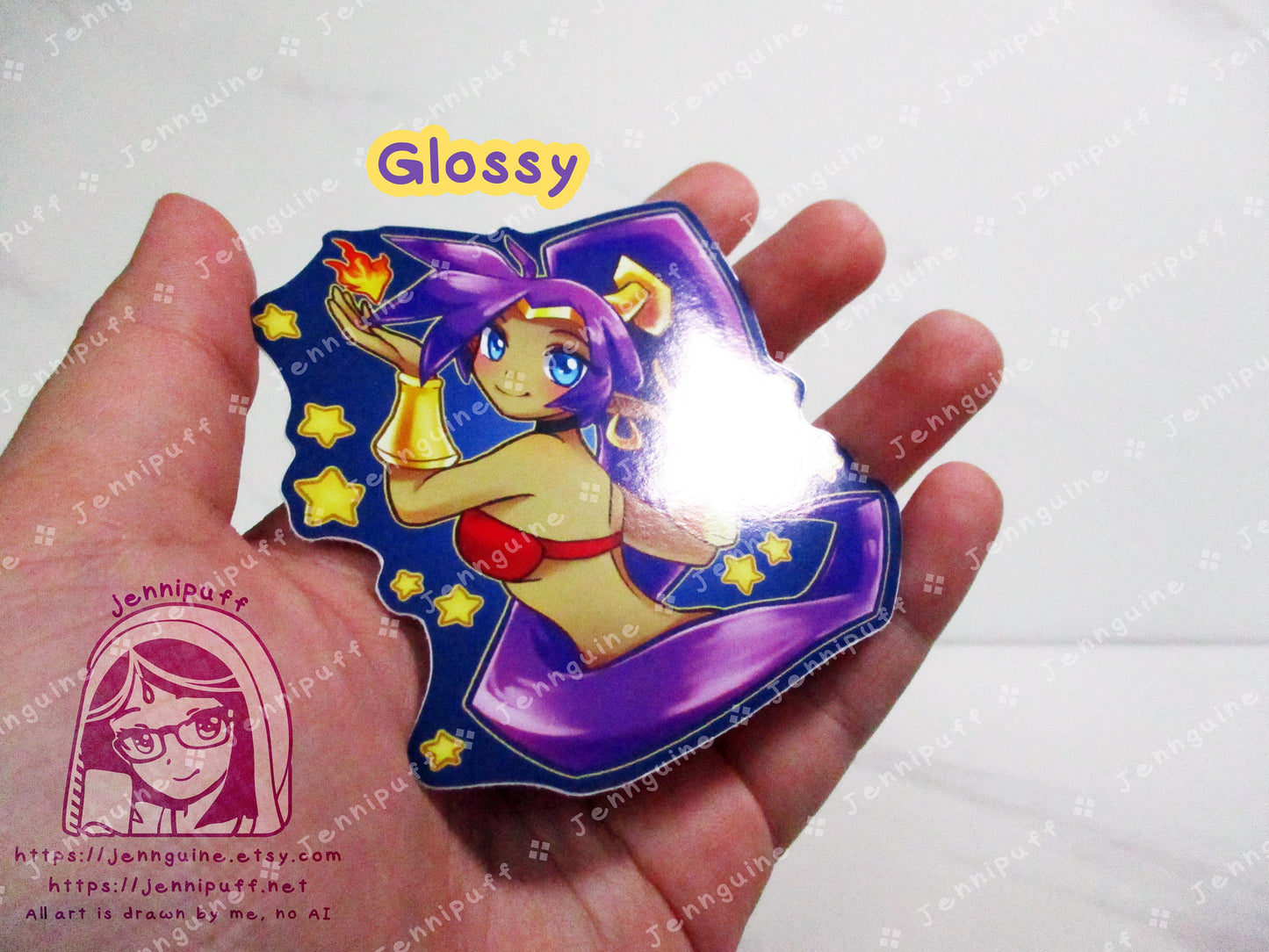 Shantae Half Genie Bust 3in Die-Cut Vinyl Sticker Cute Kawaii Anime Video Game Starry Hero 3x3in