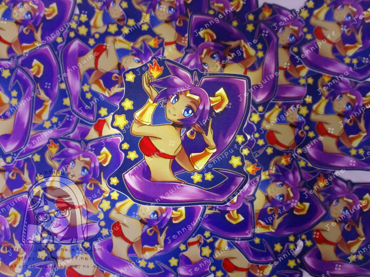 Shantae Half Genie Bust 3in Die-Cut Vinyl Sticker Cute Kawaii Anime Video Game Starry Hero 3x3in