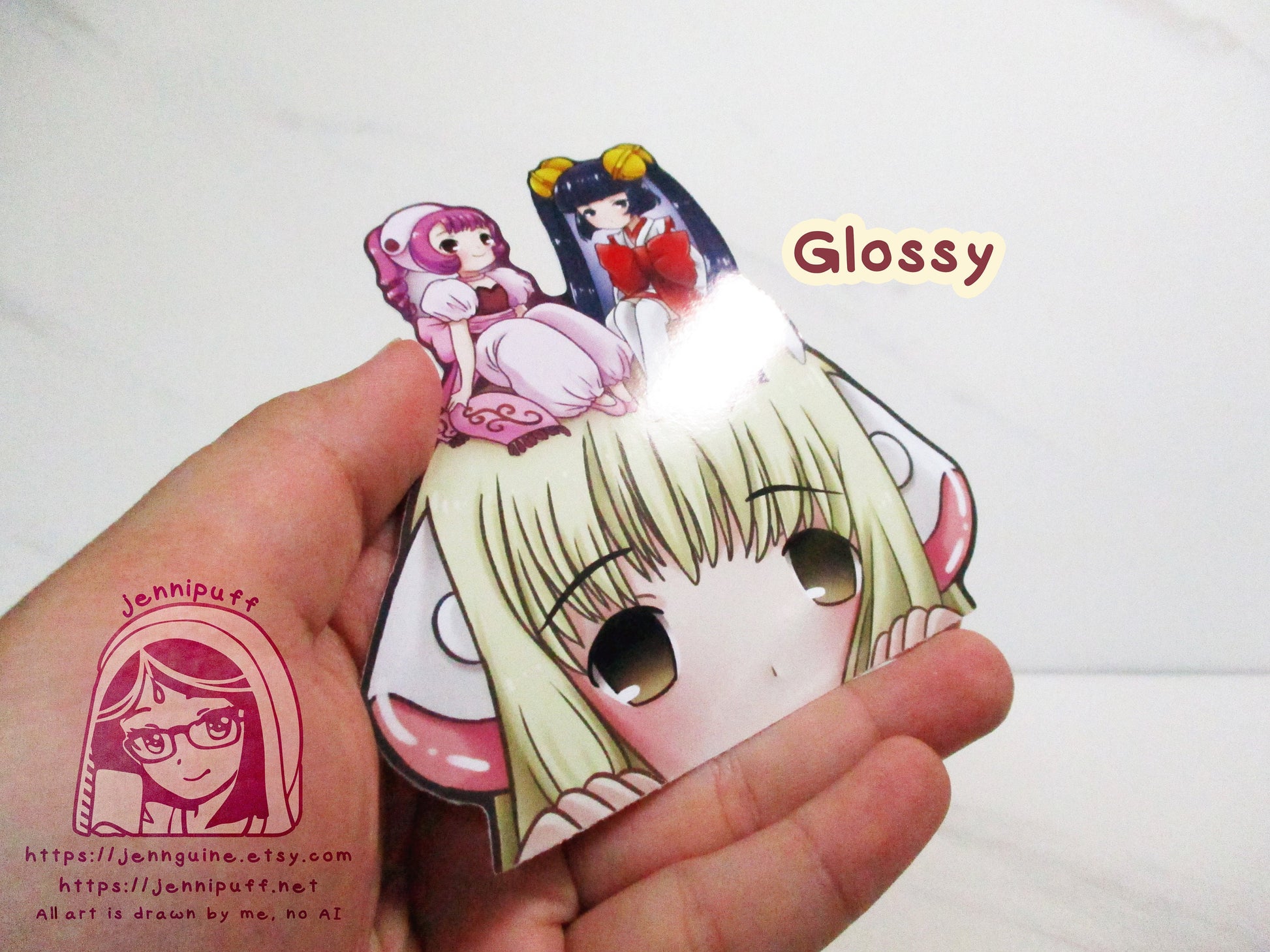 Chobíts Chi Persocóm Kotoko Sumomo 4in Peeker Peeking Sticker Die-Cut Decal Cute Kawaii Retro Anime Gift Peek AnimeGirl Ecchí