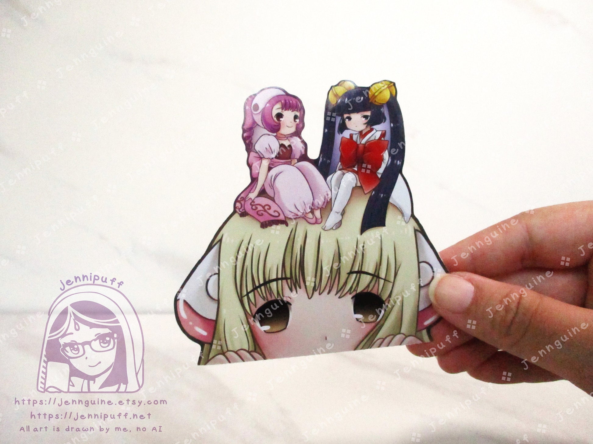 Chobíts Chi Persocóm Kotoko Sumomo 4in Peeker Peeking Sticker Die-Cut Decal Cute Kawaii Retro Anime Gift Peek AnimeGirl Ecchí