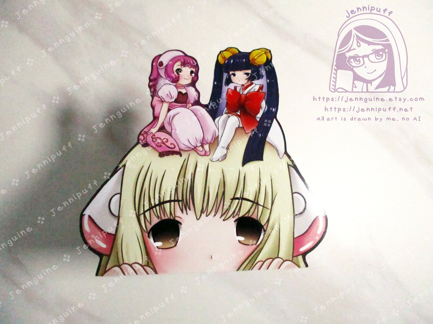 Chobíts Chi Persocóm Kotoko Sumomo 4in Peeker Peeking Sticker Die-Cut Decal Cute Kawaii Retro Anime Gift Peek AnimeGirl Ecchí