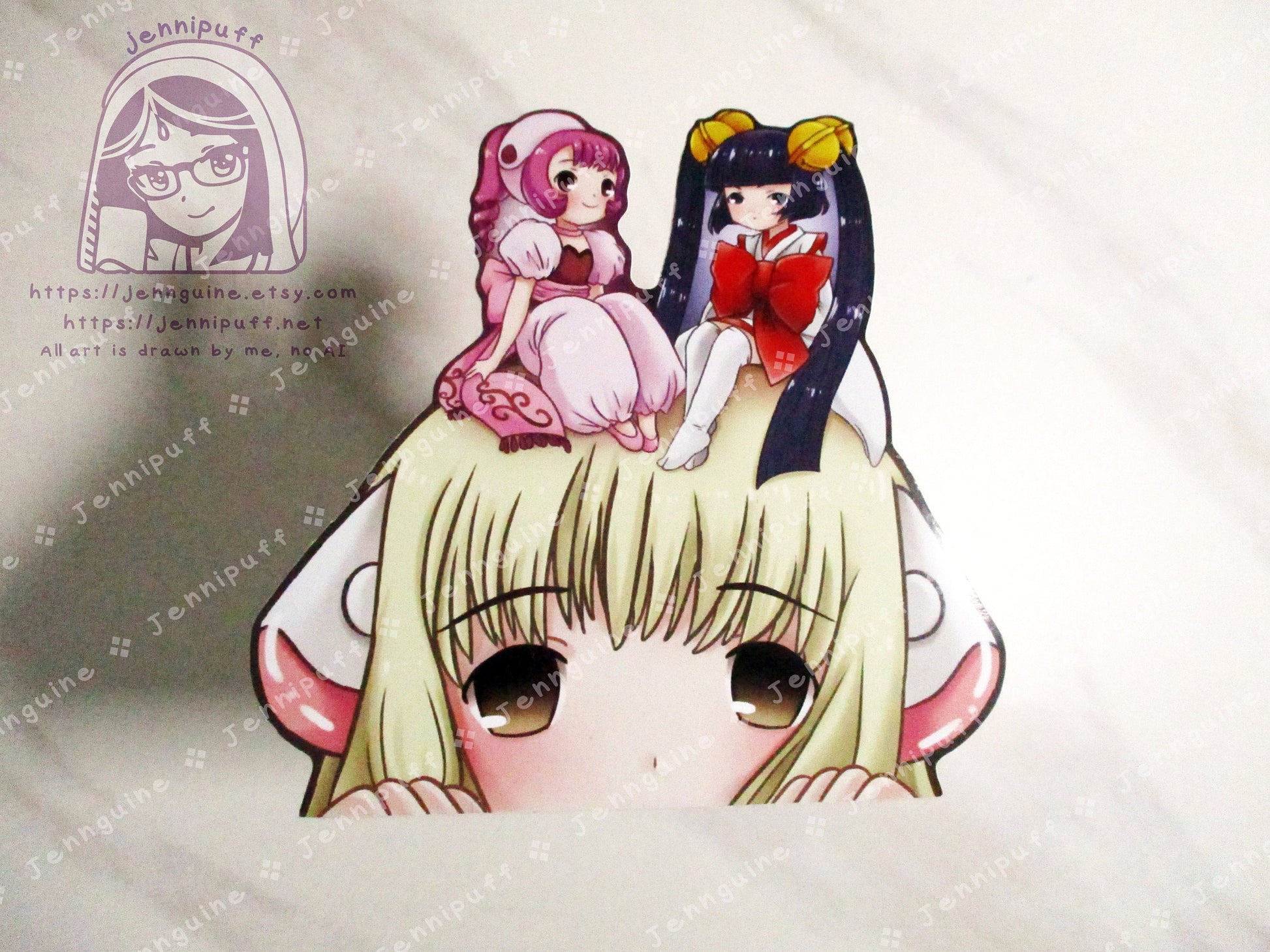 Chobíts Chi Persocóm Kotoko Sumomo 4in Peeker Peeking Sticker Die-Cut Decal Cute Kawaii Retro Anime Gift Peek AnimeGirl Ecchí