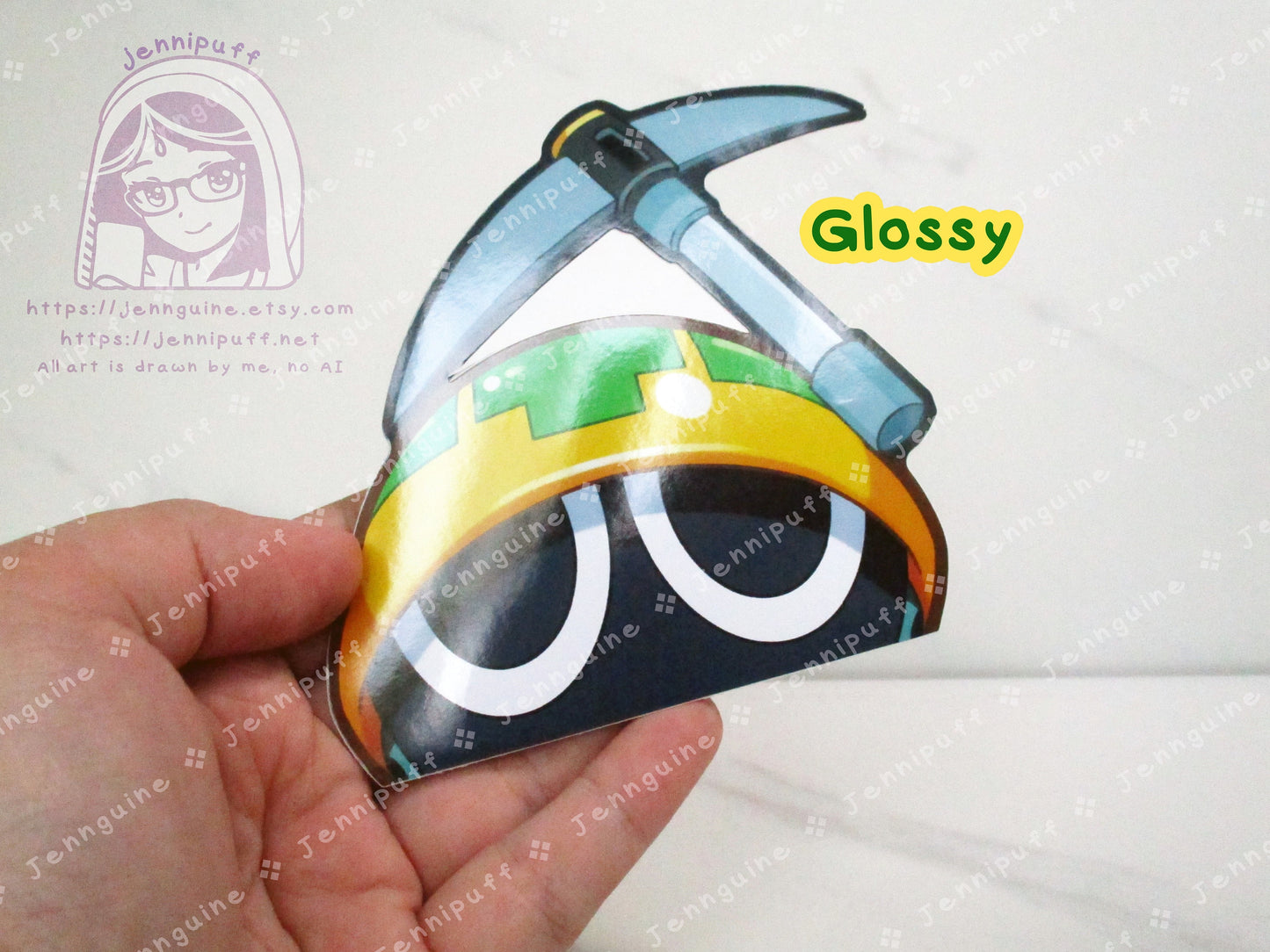 Mettaur Mega Man Battle Network Megaman MMBN Video Game 4in Peeker Peeking Sticker Die-Cut Decal Cute Kawaii Retro Anime Gift Peek