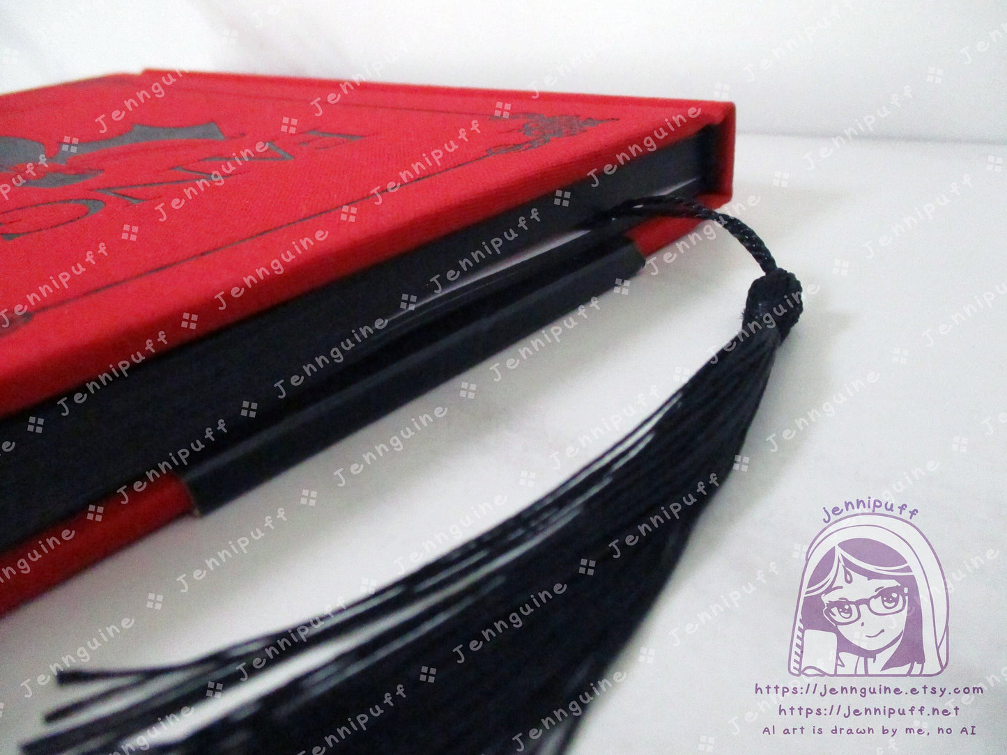 Cereza Cheshire Lost Demon Bayonetta Origins Double Sided Printed Bookmark 2x6in - Made of Real Maple Wood 2ply Veneer - Black Tassel