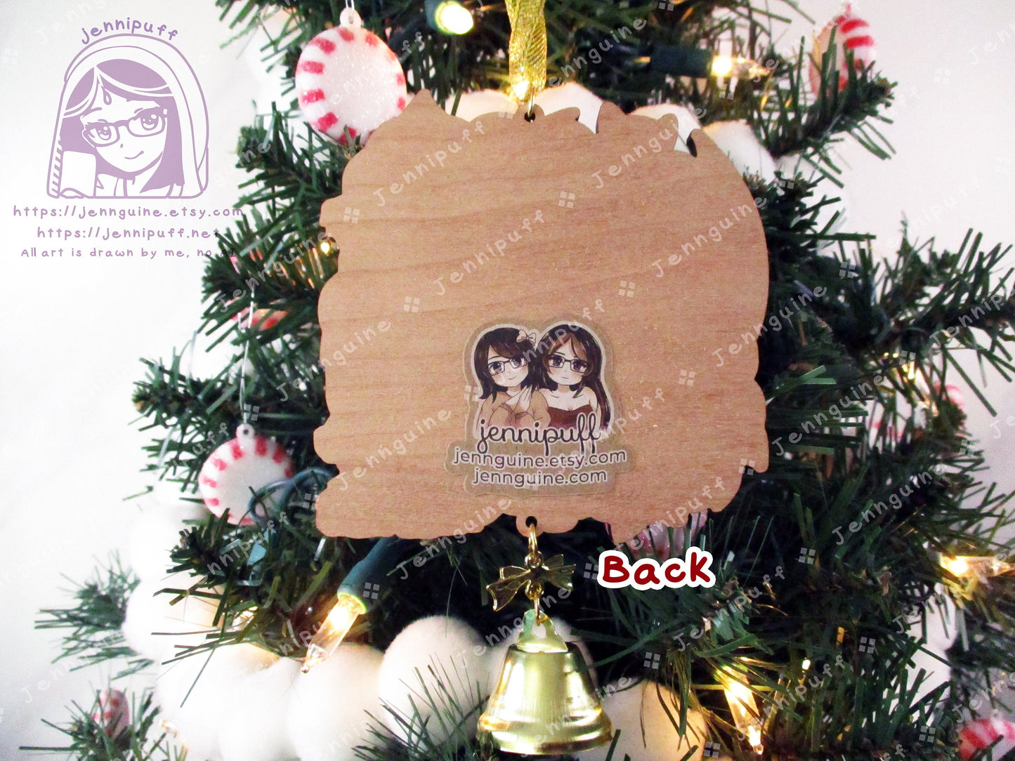 Cryptids Wooden Christmas Ornament | Includes 4x6in Print | Mothman,Loch Ness,Bigfoot,Sasquatch,Nightcrawler,Jersey Devil,Flatwoods Monster