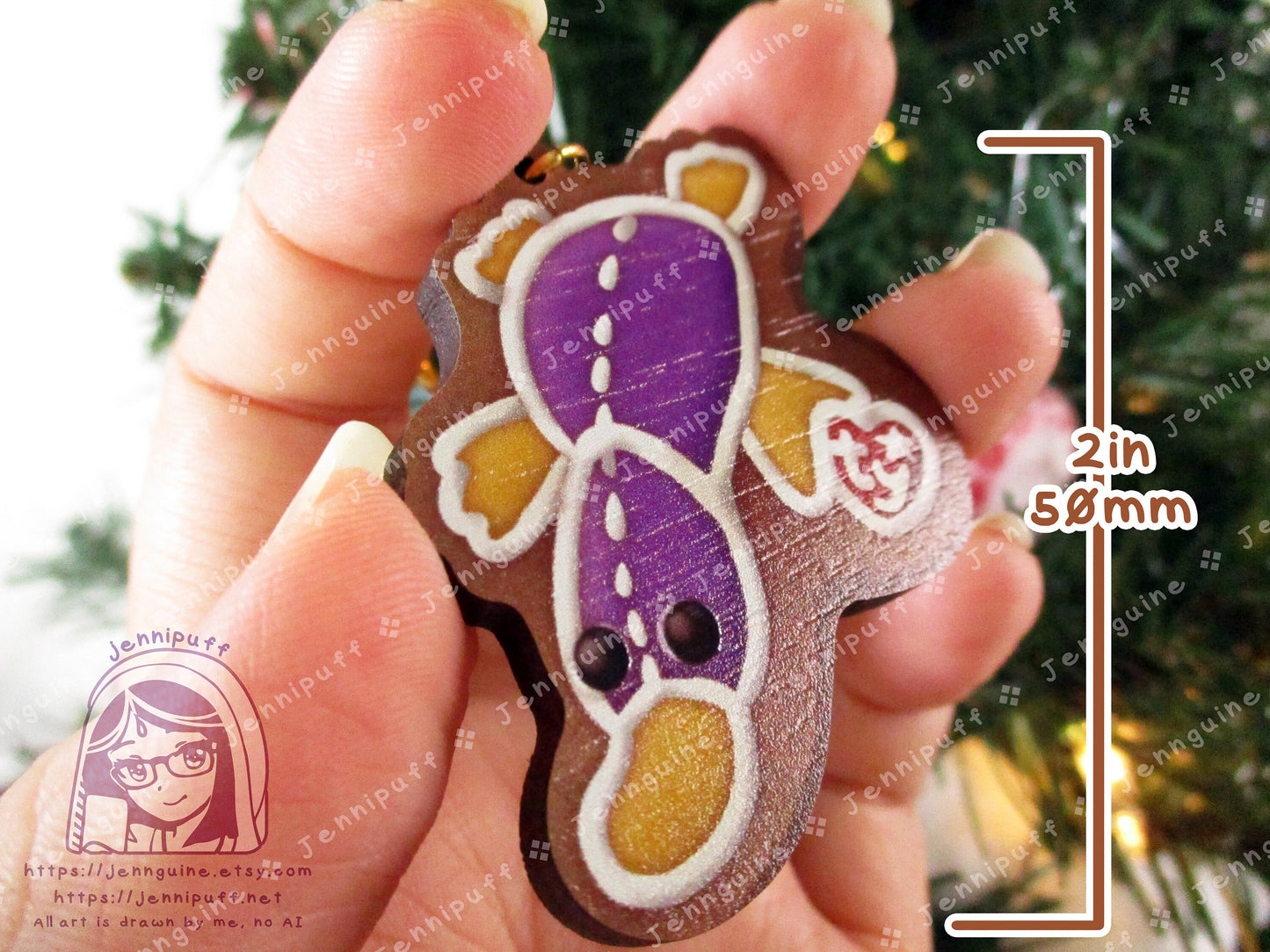 90s Toys 5 Pack 2in Small Wood Christmas Ornaments for Mini Tree | Includes 4x6in Postcard | Béanie Bàby,iDog,Fúrby Holiday Decoration Gift