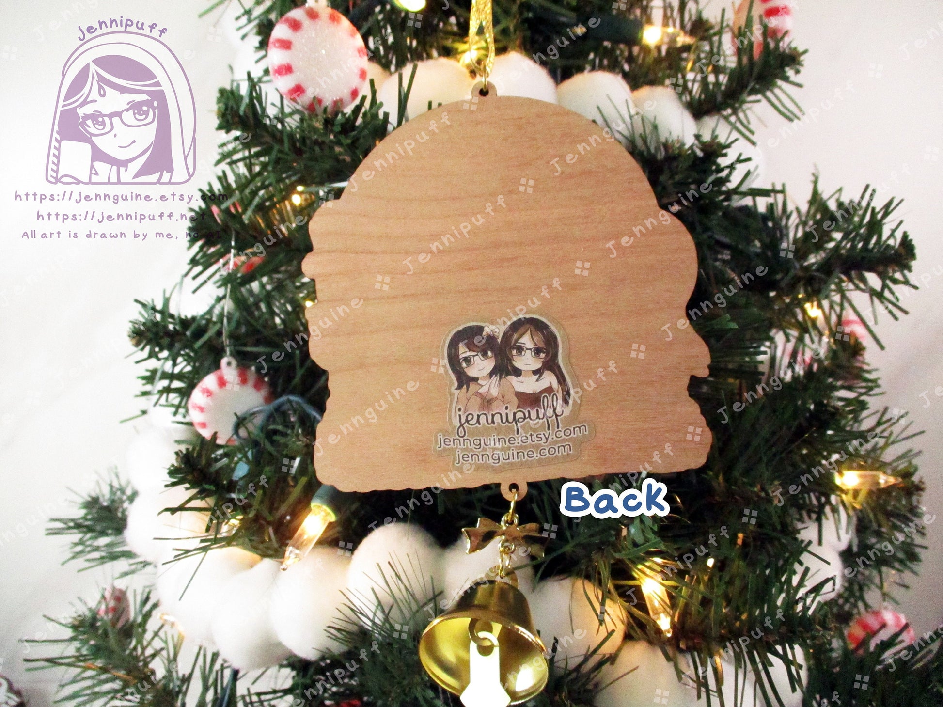 LóZ BótW TótK Wooden Christmas Ornament | Includes 4x6in Print | Línk and Zéldà Blúpéé Snowman Holiday Decoration Gift Video Game Lover