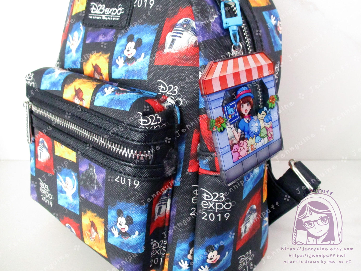 R/S/E PKMN Department Dept Store Girl | Oversize Double Sided 3in Acrylic Keychain | Gift for Poke and Anime Fan Nerd Kawaii Video Game TCG