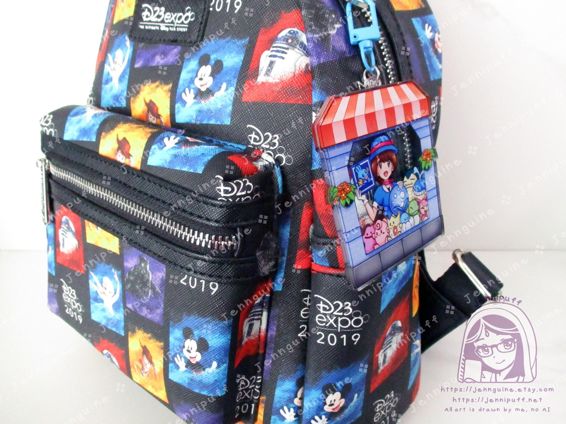 R/S/E PKMN Department Dept Store Girl | Oversize Double Sided 3in Acrylic Keychain | Gift for Poke and Anime Fan Nerd Kawaii Video Game TCG