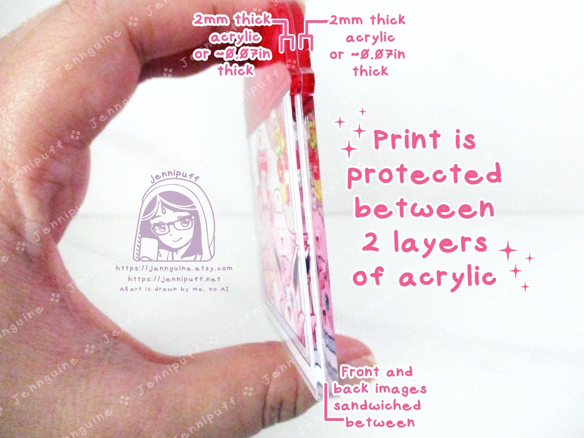 Nurse Jóy and PKMN Center Nurse Pokes | Oversize Double Sided 3in Acrylic Keychain | Gift for Poke and Anime Fan Nerd Kawaii Video Game TCG