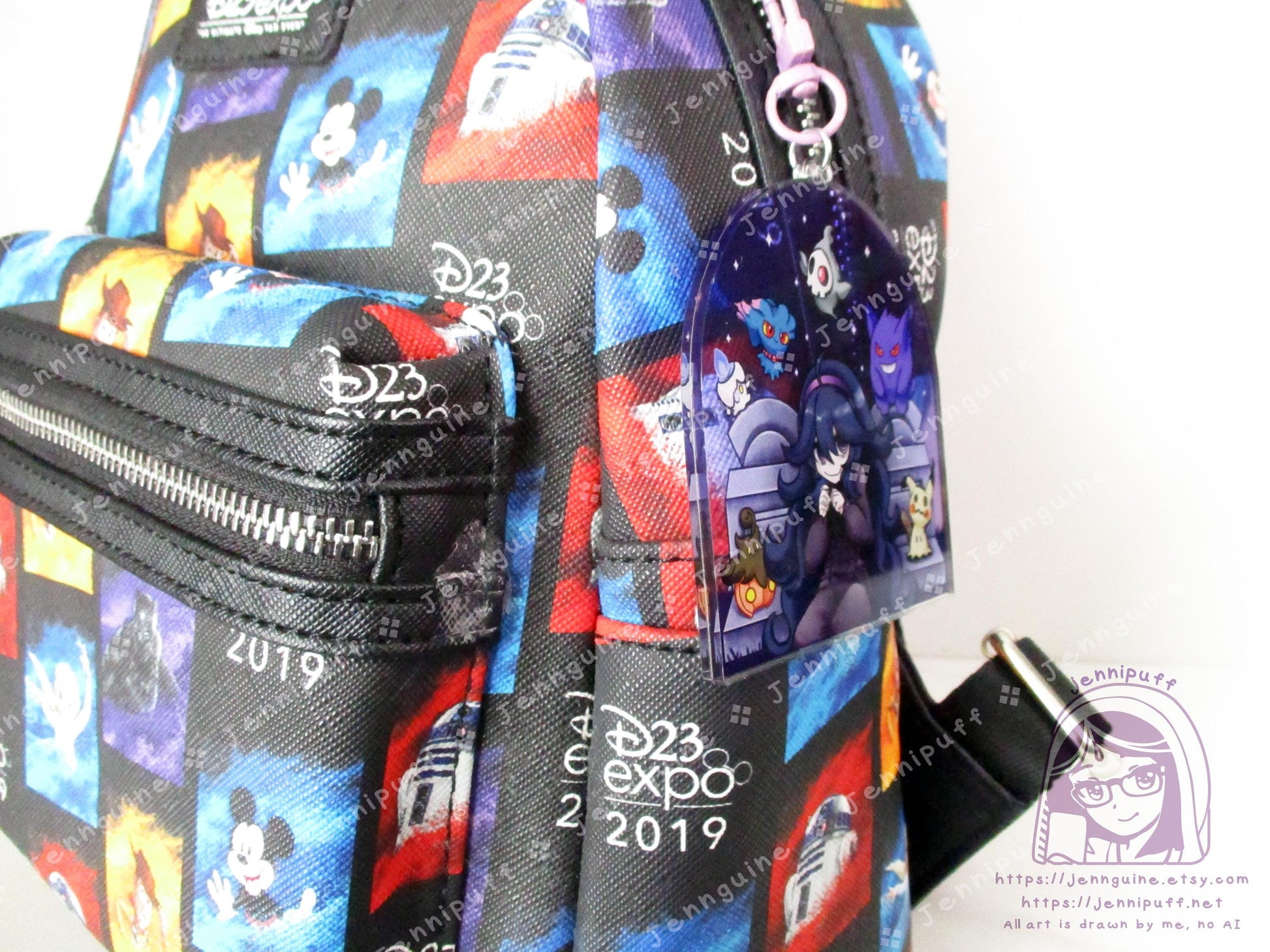 Héxx Mäníäc Ghost Type PKMN Graveyard | Oversize Double Sided 3in Acrylic Keychain | Gift for Poke and Anime Fan Nerd Kawaii Video Game TCG