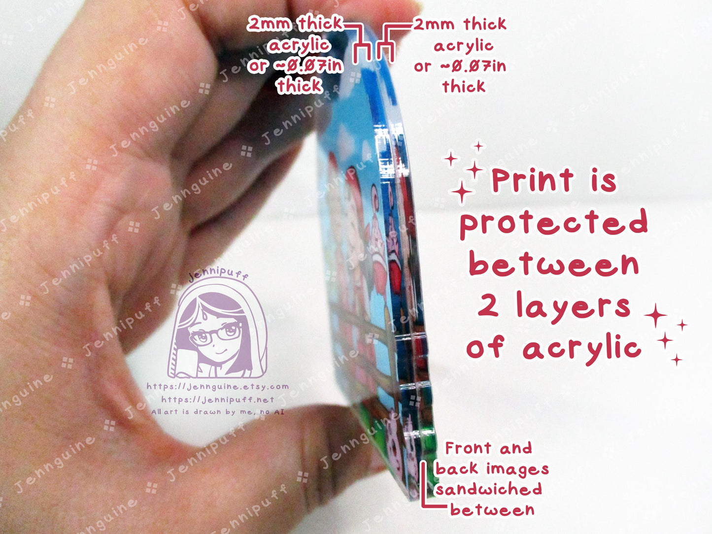 Daycare Couple with Îgglýbüff PÎchü ÀzürÎl | Oversize Double Sided 3in Acrylic Keychain | Gift for Poke and Anime Fan Nerd Kawaii Game TCG