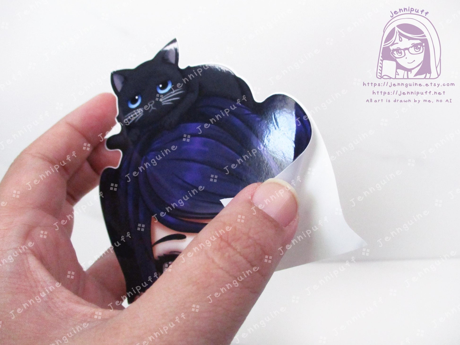 Jill Stingray Fore Cat Va11halla Va11-hall-a Video Game 4in Peeker Peeking Sticker Die-Cut Vinyl Decal Cute Kawaii Anime Gift Weatherproof