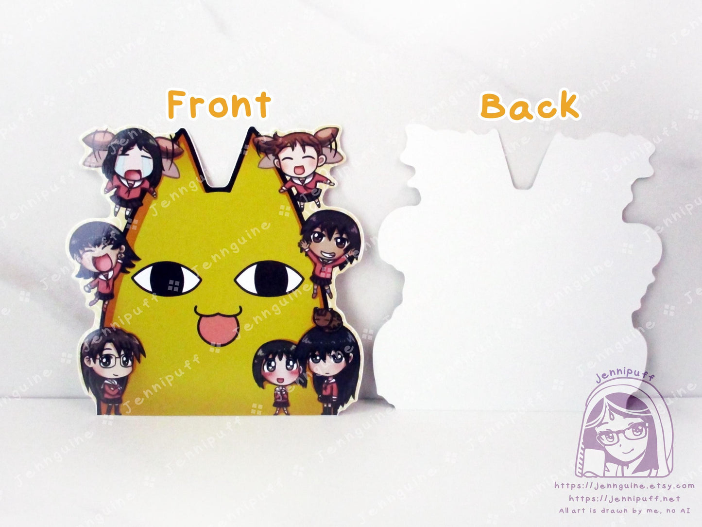 Azúmângâ Dâíóh Chiyo-chichi Chiyo Osaka Sakaki Kaori Tomo Kagura 4in Peeker Peeking Sticker DieCut Vinyl Decal Kawaii Anime Weatherproof
