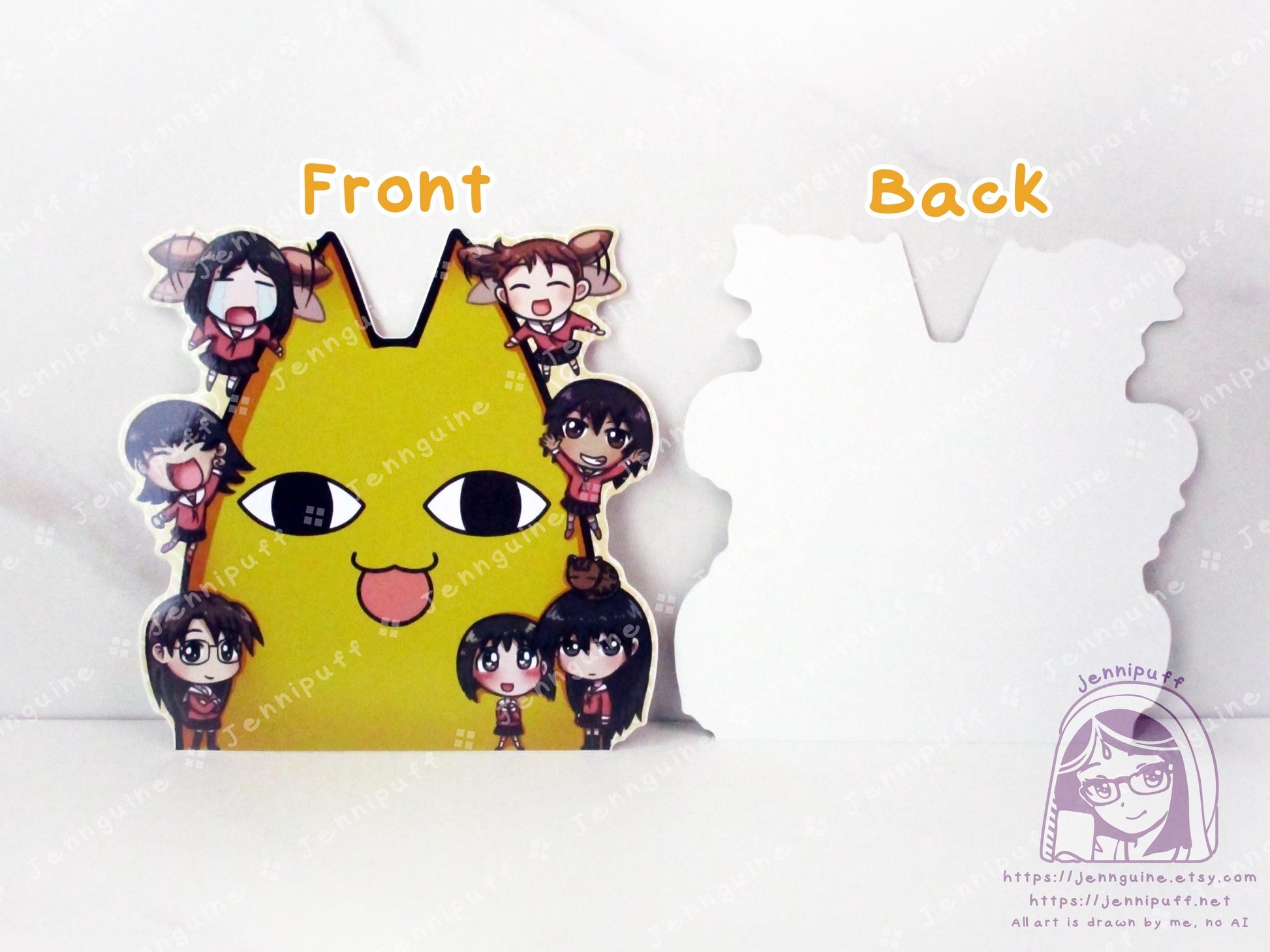 Azúmângâ Dâíóh Chiyo-chichi Chiyo Osaka Sakaki Kaori Tomo Kagura 4in Peeker Peeking Sticker DieCut Vinyl Decal Kawaii Anime Weatherproof