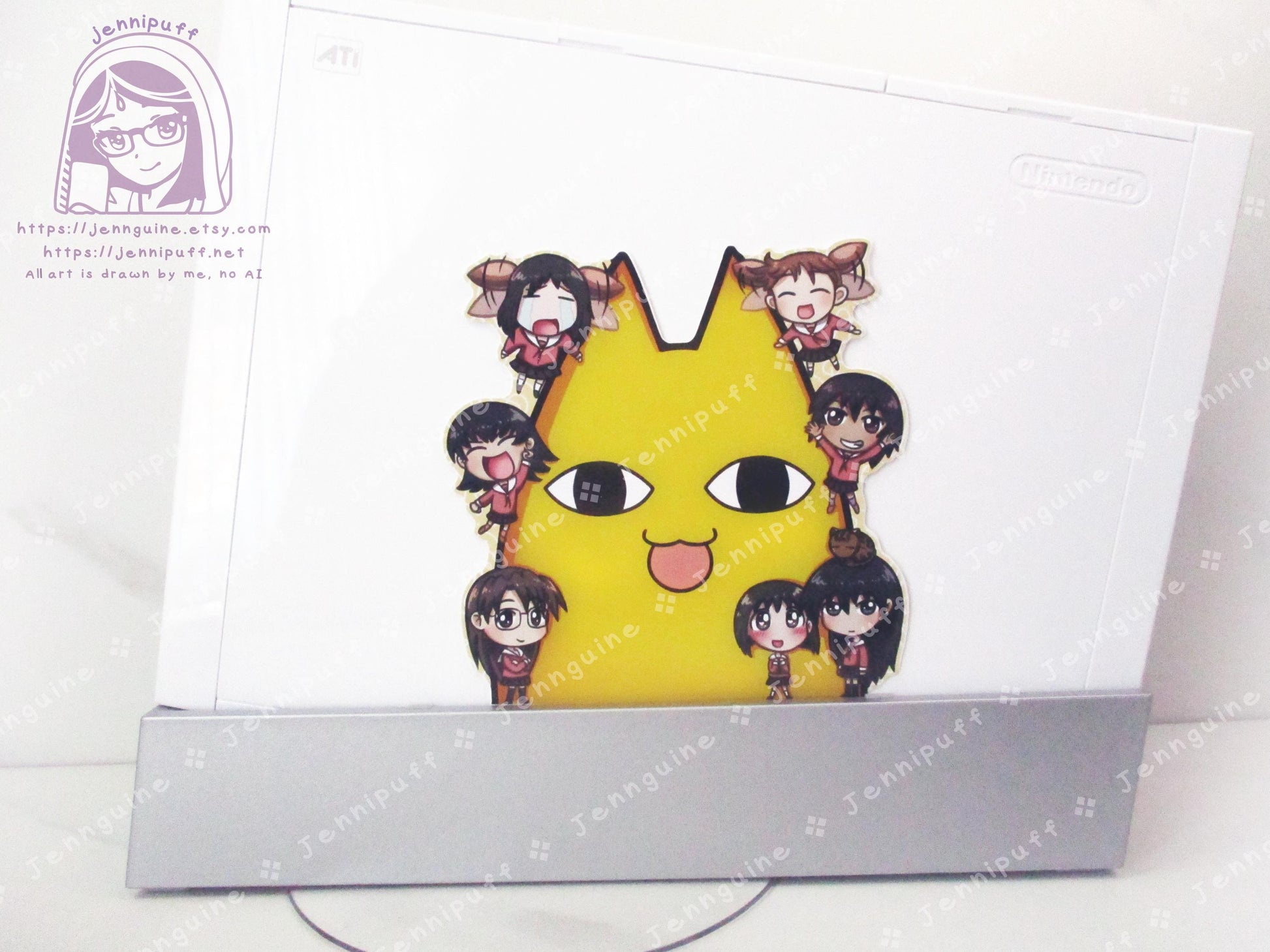 Azúmângâ Dâíóh Chiyo-chichi Chiyo Osaka Sakaki Kaori Tomo Kagura 4in Peeker Peeking Sticker DieCut Vinyl Decal Kawaii Anime Weatherproof