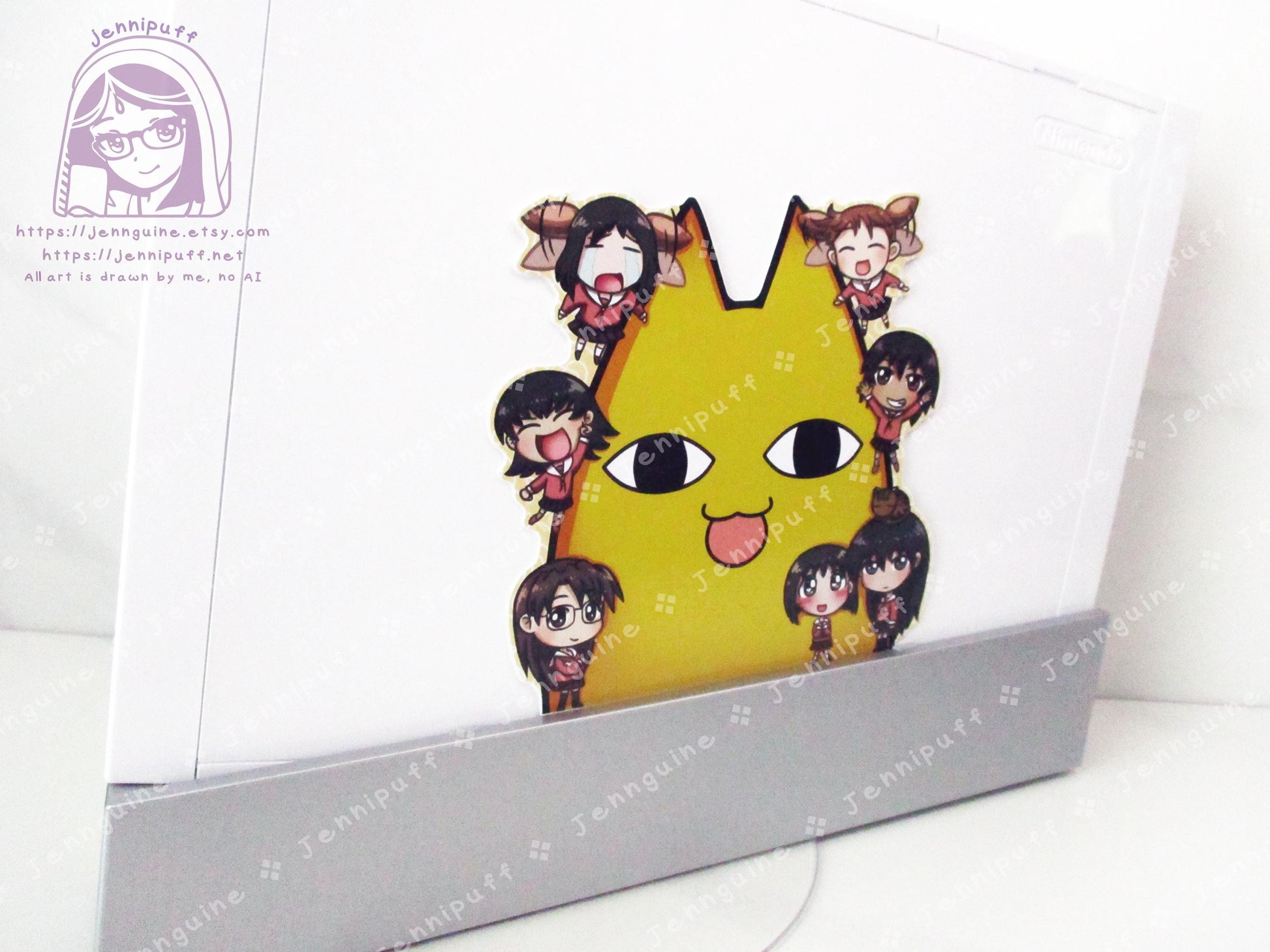 Azúmângâ Dâíóh Chiyo-chichi Chiyo Osaka Sakaki Kaori Tomo Kagura 4in Peeker Peeking Sticker DieCut Vinyl Decal Kawaii Anime Weatherproof