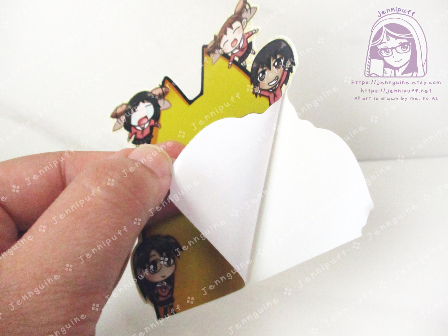 Azúmângâ Dâíóh Chiyo-chichi Chiyo Osaka Sakaki Kaori Tomo Kagura 4in Peeker Peeking Sticker DieCut Vinyl Decal Kawaii Anime Weatherproof