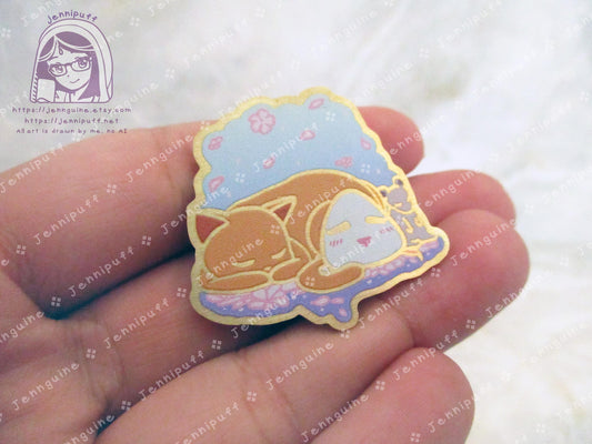 Gold Fruít Baskèt Fruba Furuba Tohru Yuki Kyo Riceball Onigiri Cat Rat Zodiac 35mm 1.375in Eco Metal Pin Printed Brass Engraved Enamel Pin