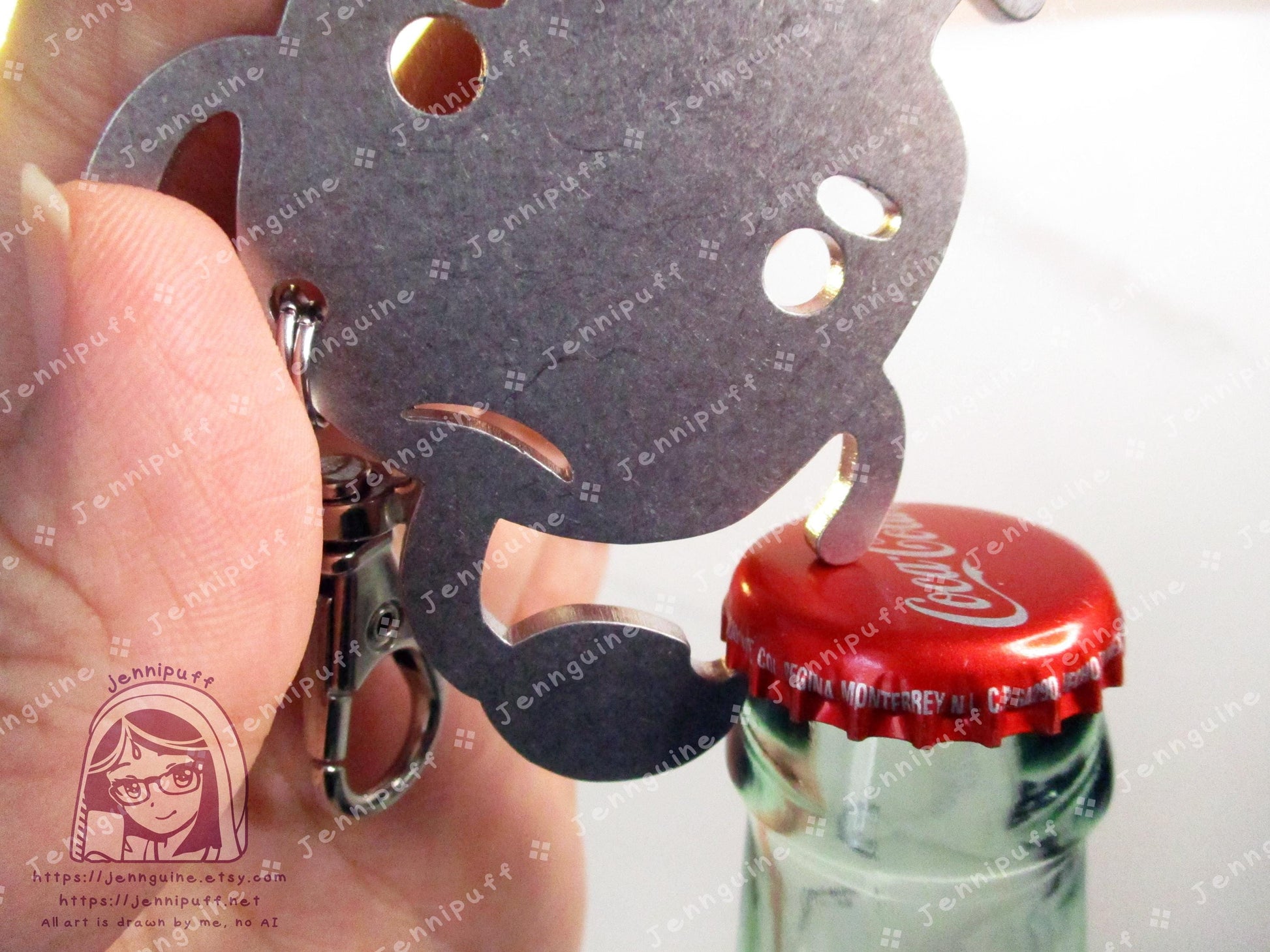 Junimo Stardew Valley Stainless Steel Bottle Opener Keychain Cute Kawaii | Gift for Farming Sim Cozy Game Gamer Anime Fan Geek Nerd Survival