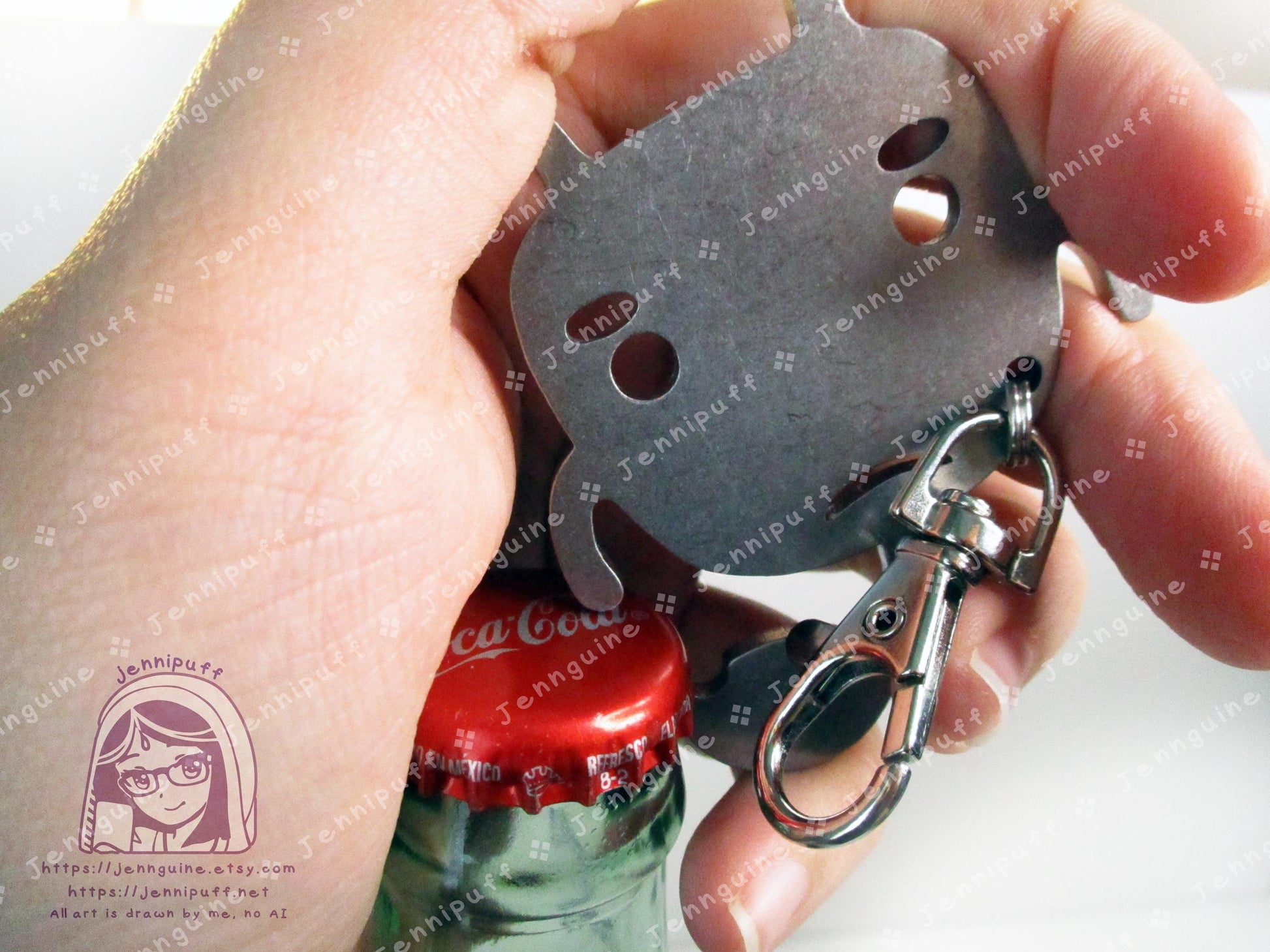 Junimo Stardew Valley Stainless Steel Bottle Opener Keychain Cute Kawaii | Gift for Farming Sim Cozy Game Gamer Anime Fan Geek Nerd Survival