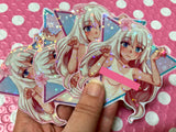 NSFW Holo Sticker - RO500 ro-chan 3in Die-Cut Sticker NSFW 18+ - JennGuine