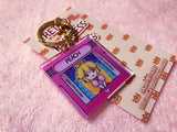 Retro Game Peach Keychain (double-sided) OUT OF STOCK [retired] - JennGuine