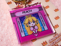 Retro Game Peach Keychain (double-sided) OUT OF STOCK [retired] - JennGuine