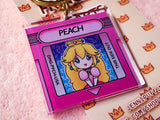 Retro Game Peach Keychain (double-sided) OUT OF STOCK [retired] - JennGuine