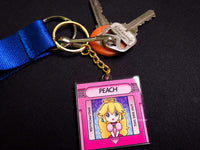 Retro Game Peach Keychain (double-sided) OUT OF STOCK [retired] - JennGuine